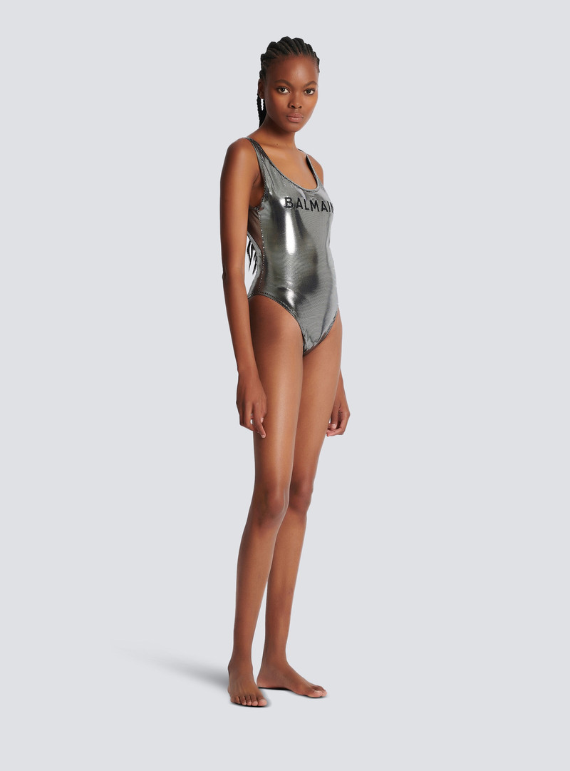 Swimsuit with Balmain logos 3