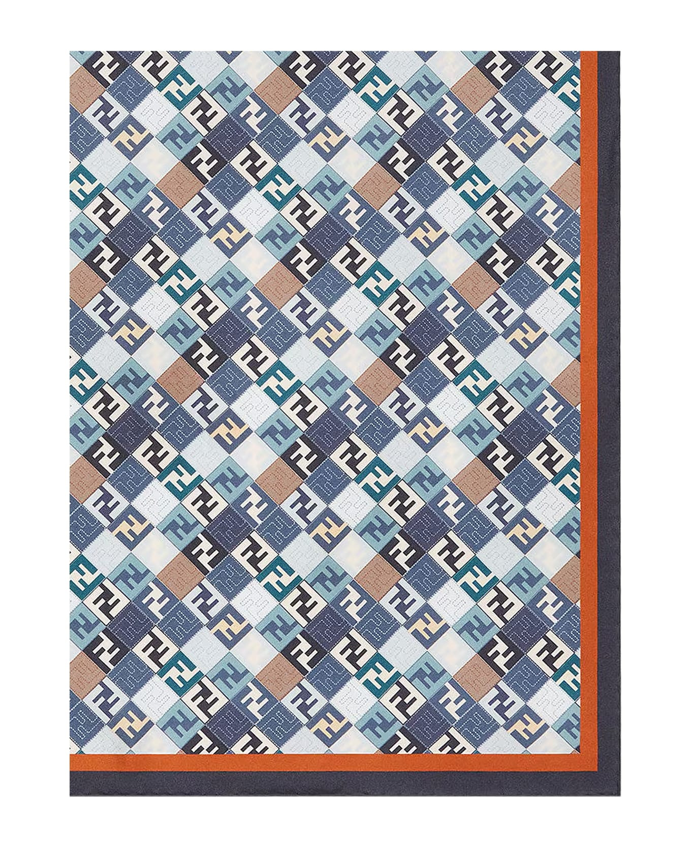 Silk Foulard With All-over Ff Logo - 2