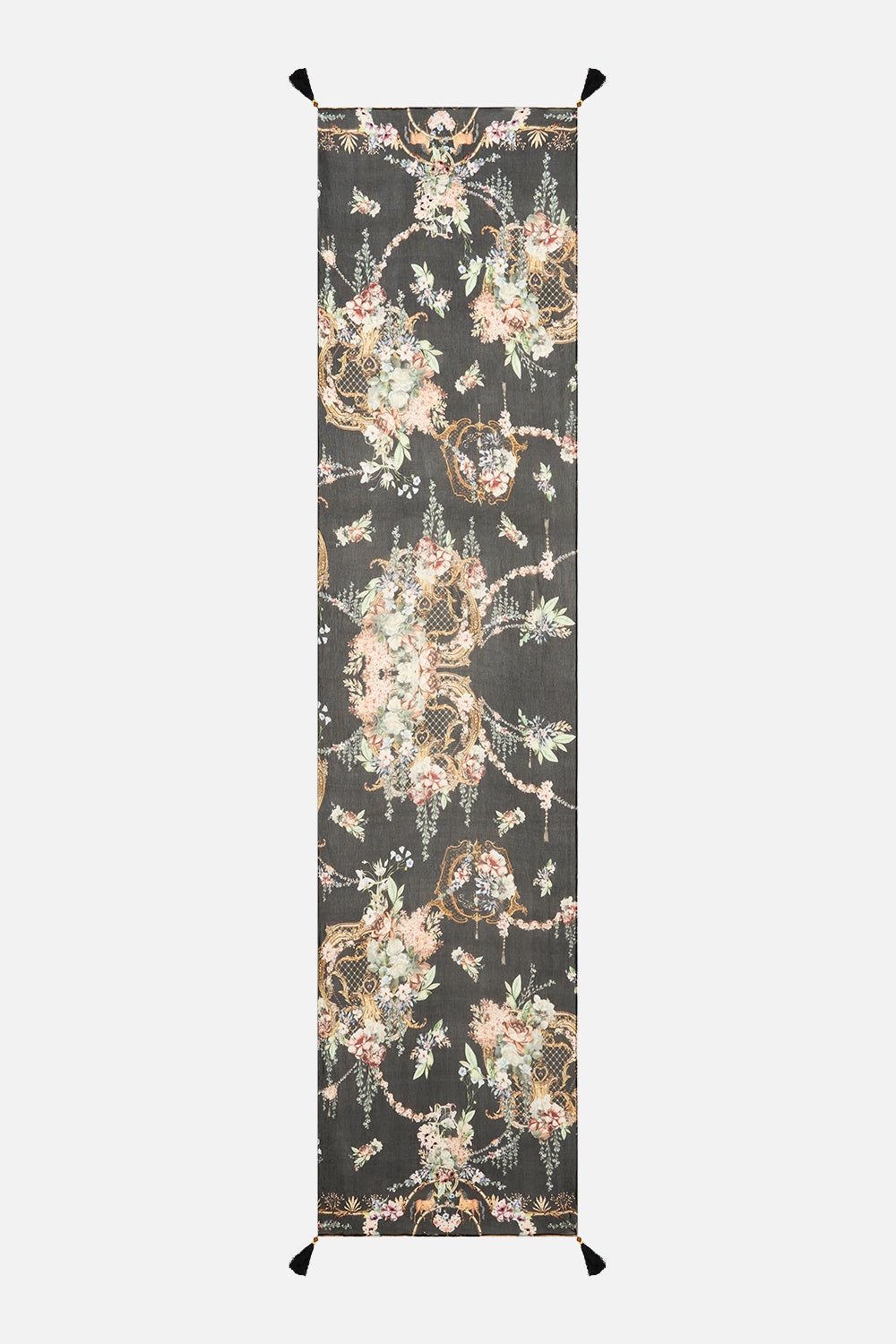 LONG SILK CRINKLE CHIFFON SCARF - 2