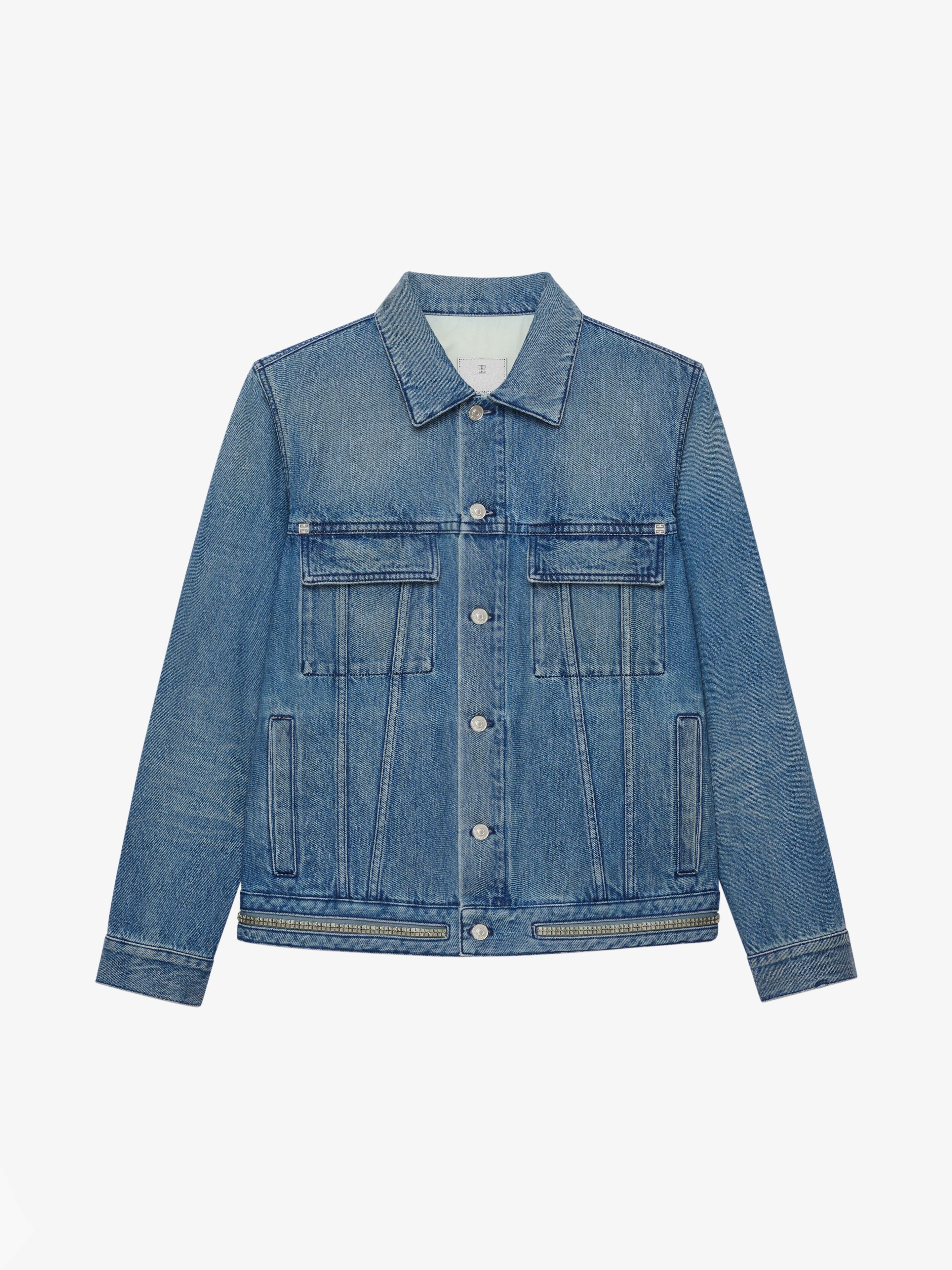 JACKET IN DENIM WITH 4G ZIP - 1