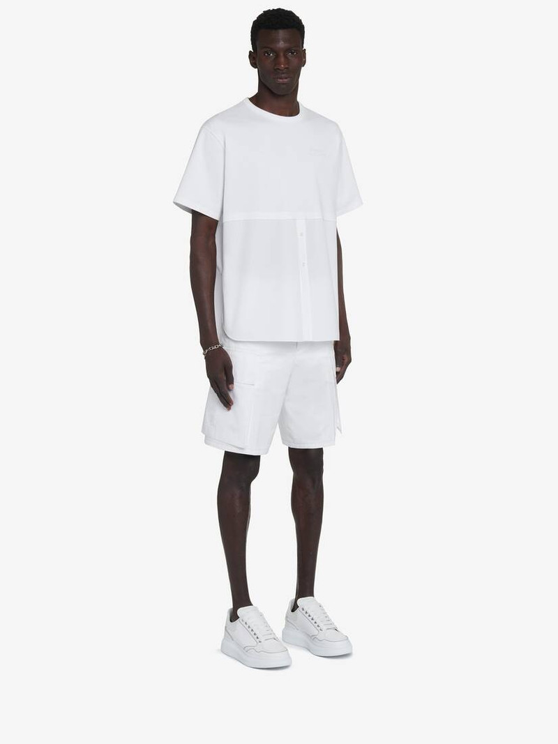 Men's Hybrid T-shirt in White 4