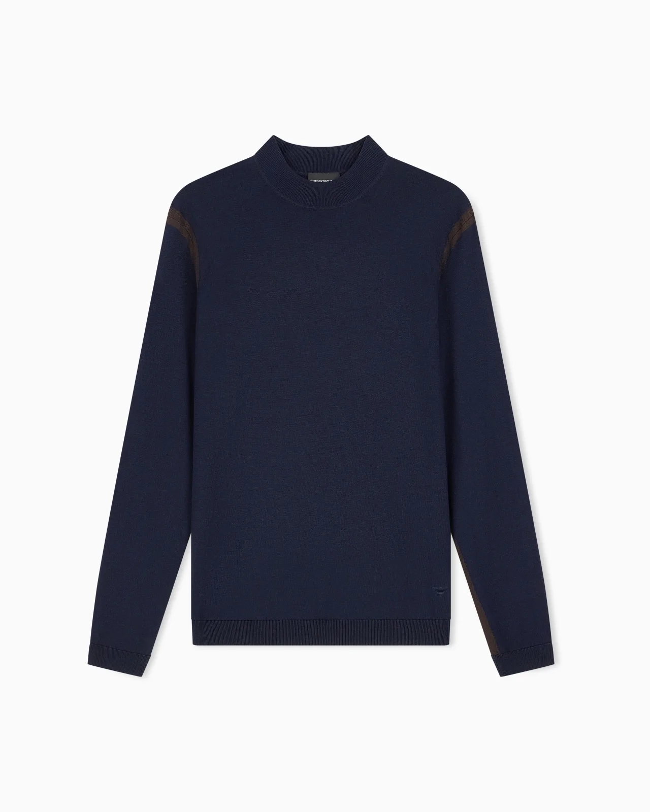 LYOCELL BLEND SWEATER WITH INLAY DETAILS - 1