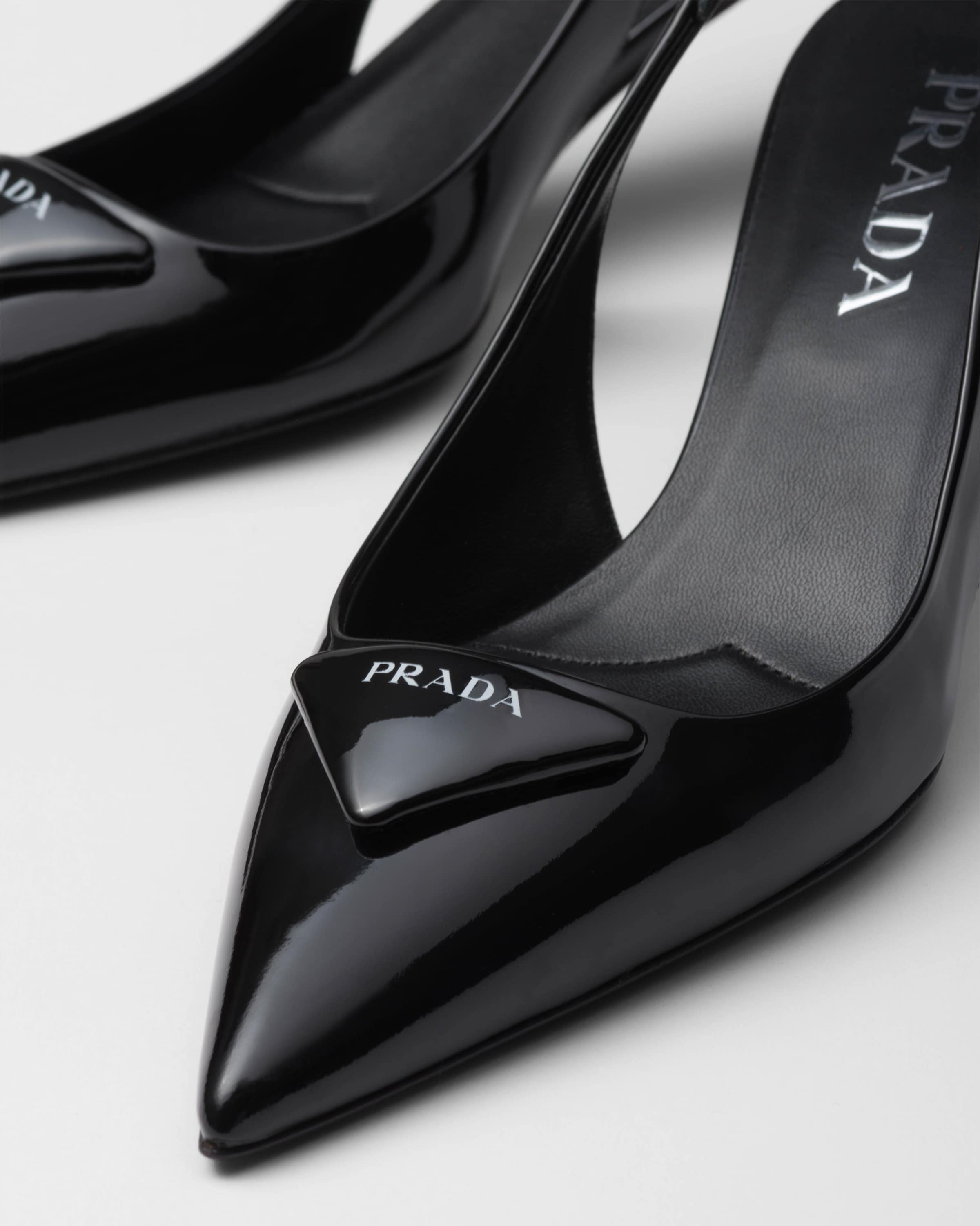 Patent leather slingback pumps - 5