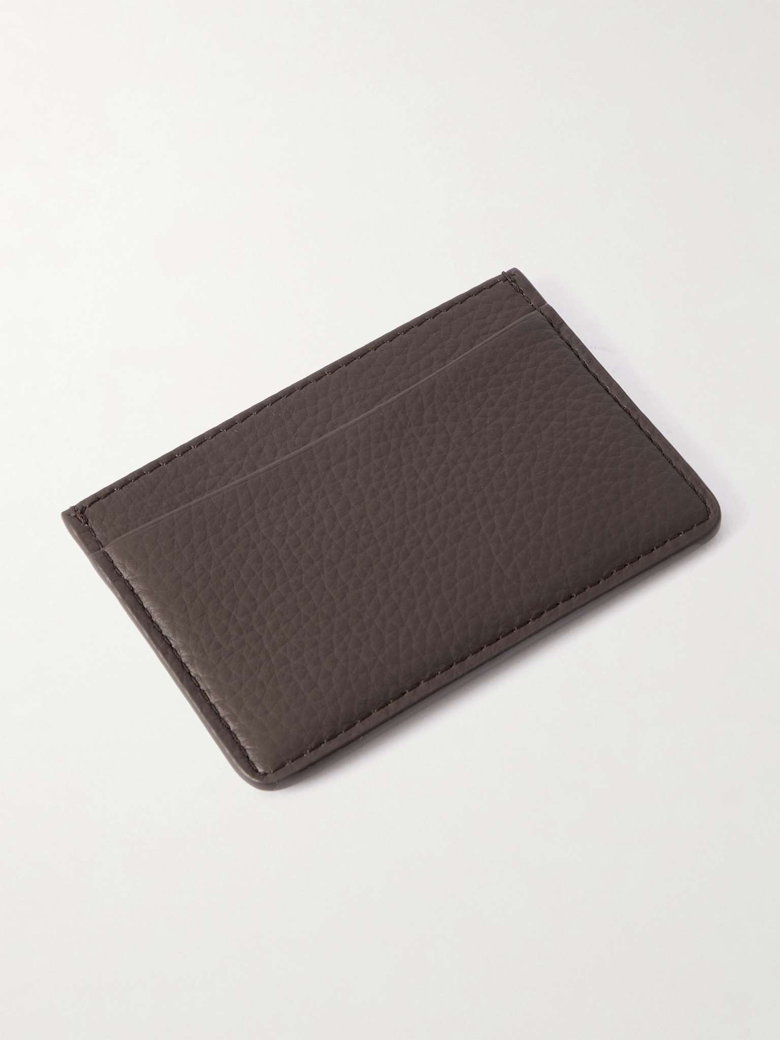 Logo-Print Full-Grain Leather Cardholder - 2