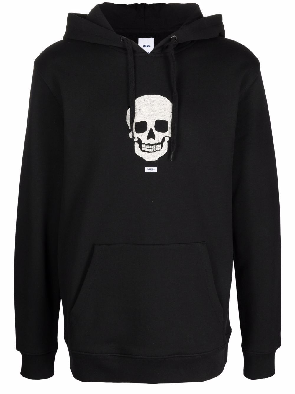 embroidered-skull hoodie - 1