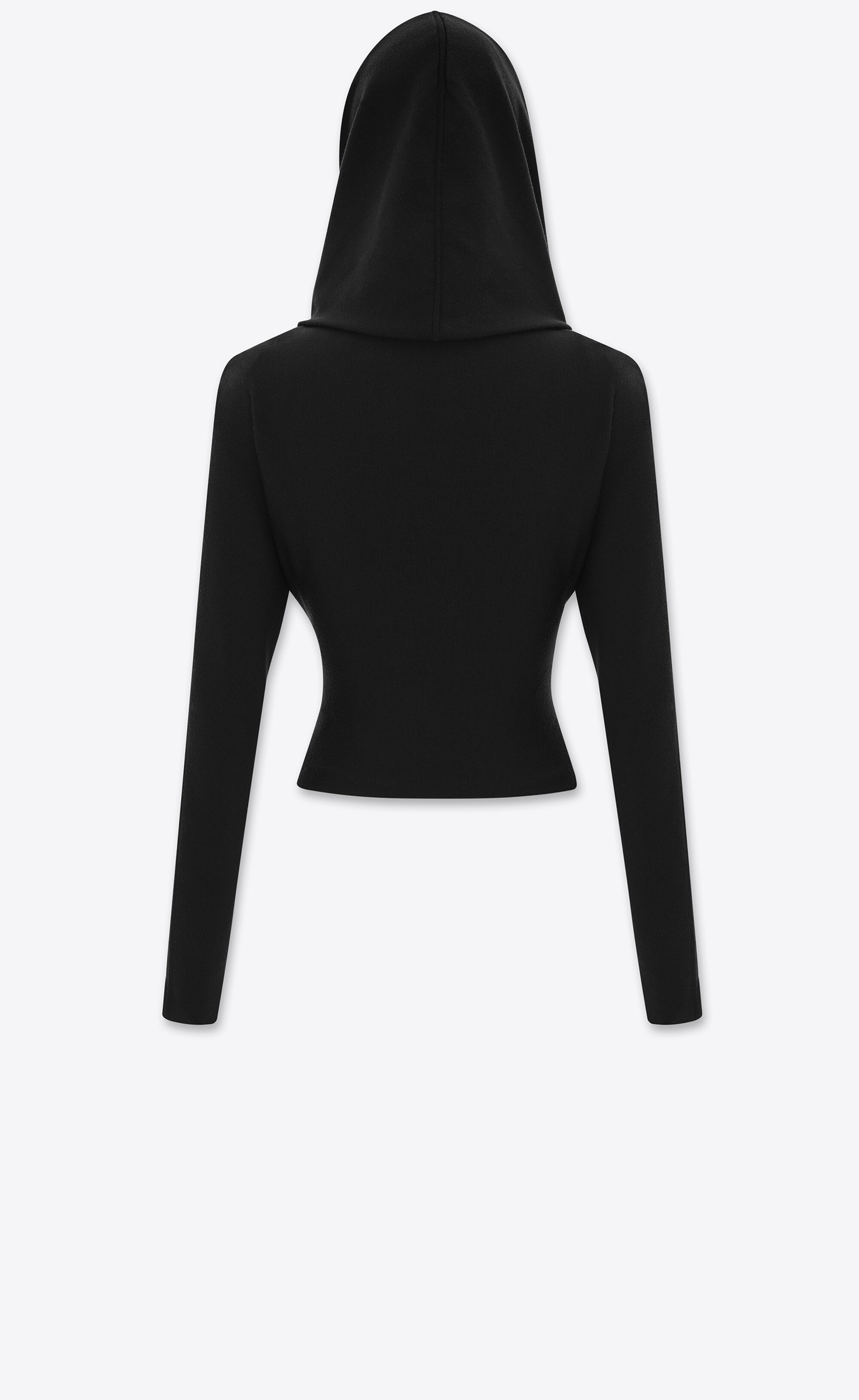 hooded top in wool - 4