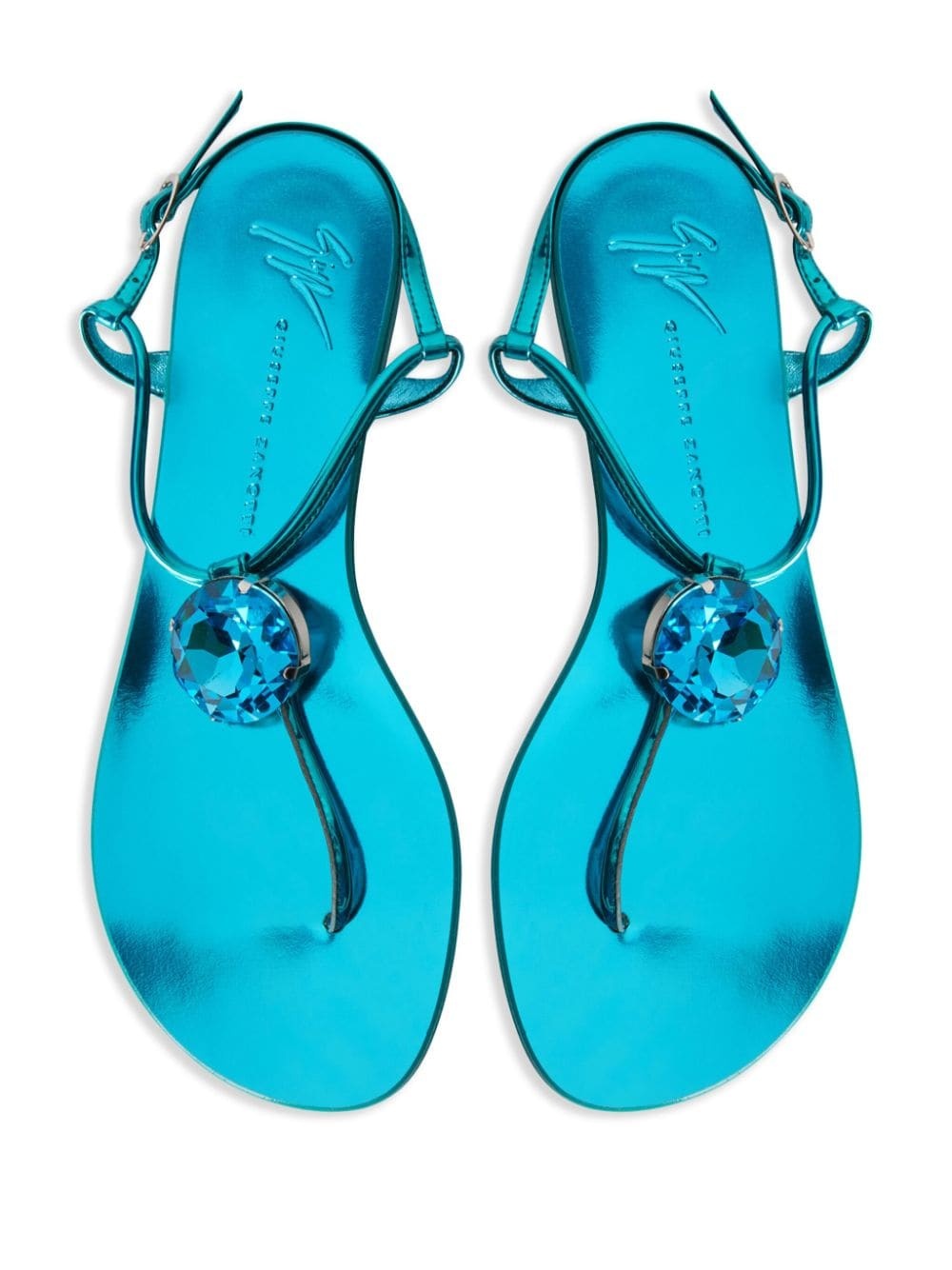 Anthonia crystal-embellished flat sandals - 4