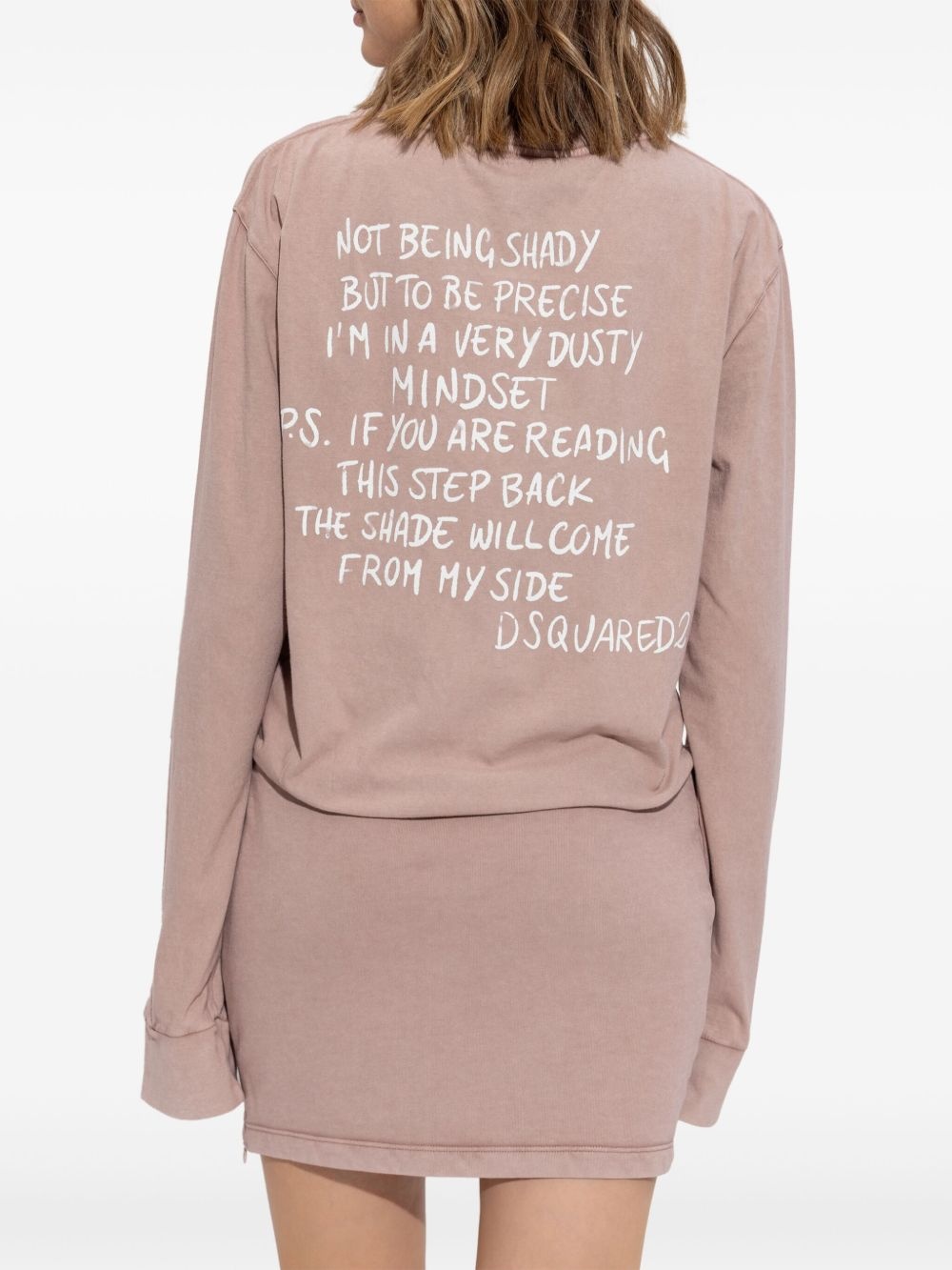 long-sleeve jersey dress - 3