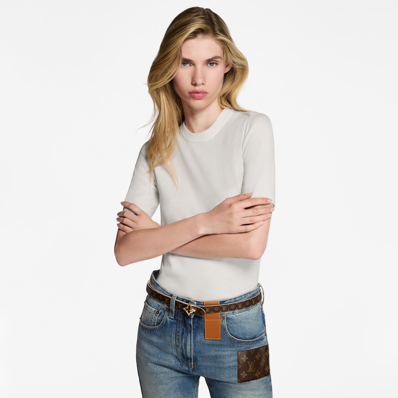 LV Flowergram Enamel 30mm Reversible Belt 5