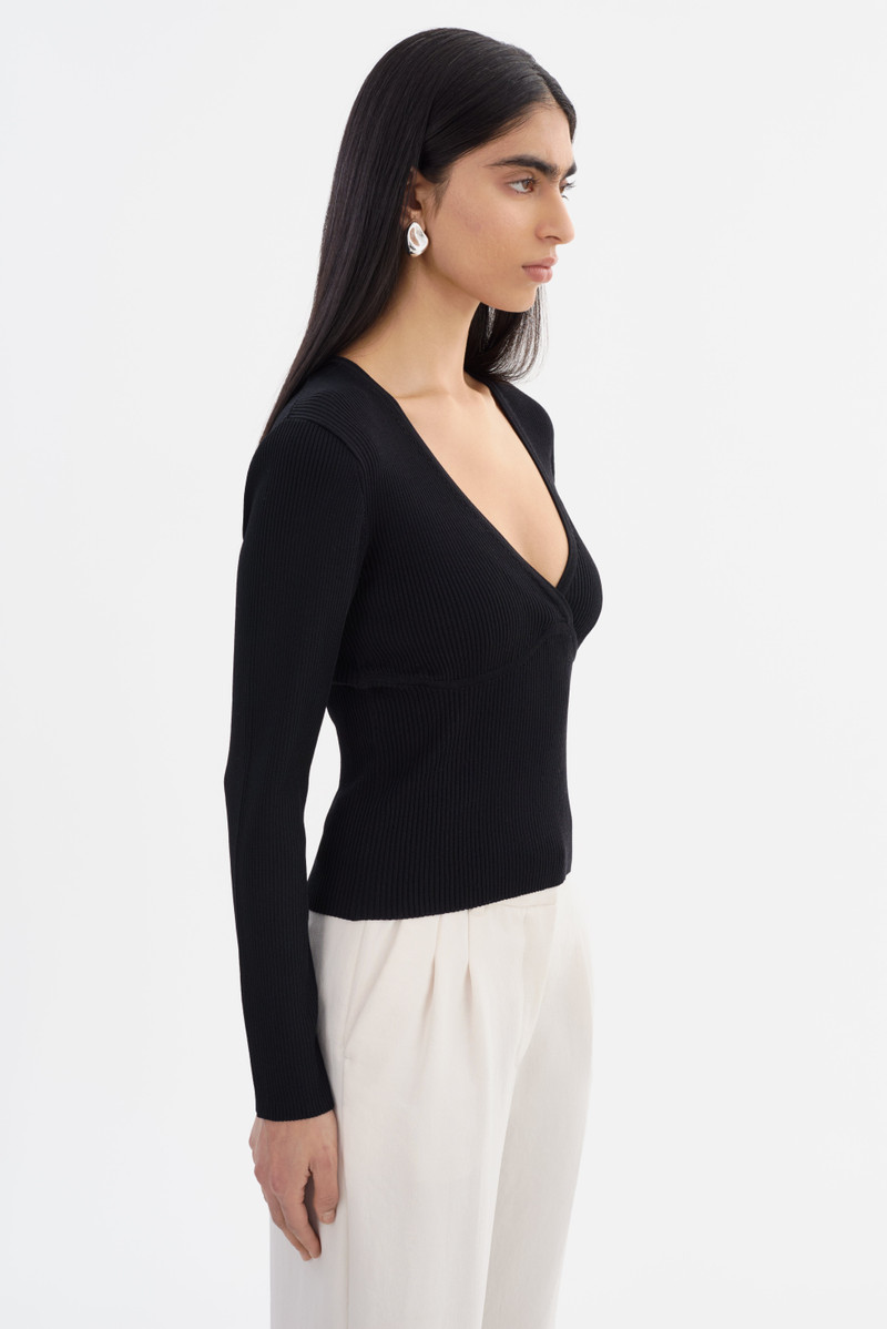 ROMANE | Rib Knit Long Sleeve Top 3