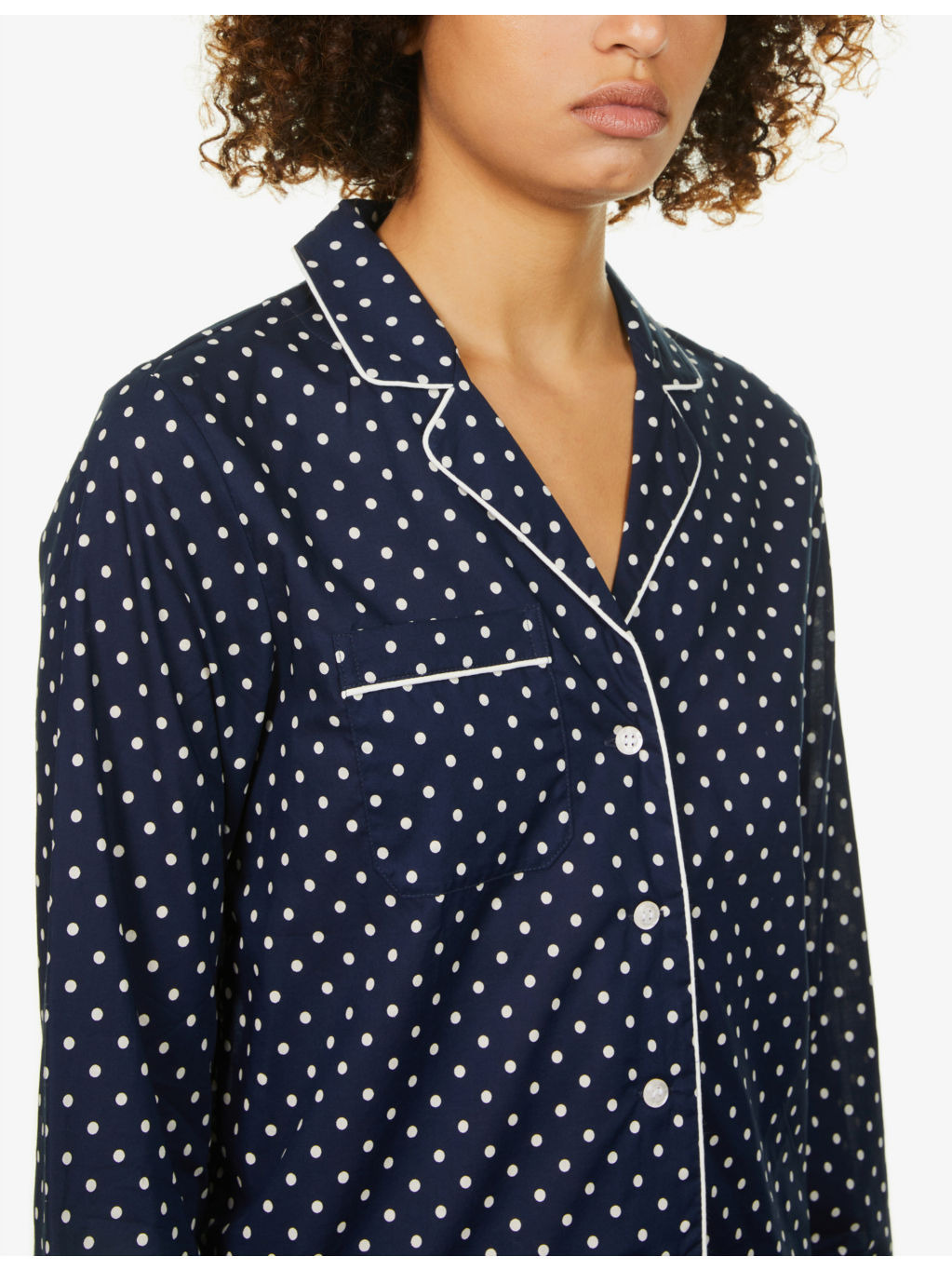 Plaza spotted cotton-poplin pyjama set - 5