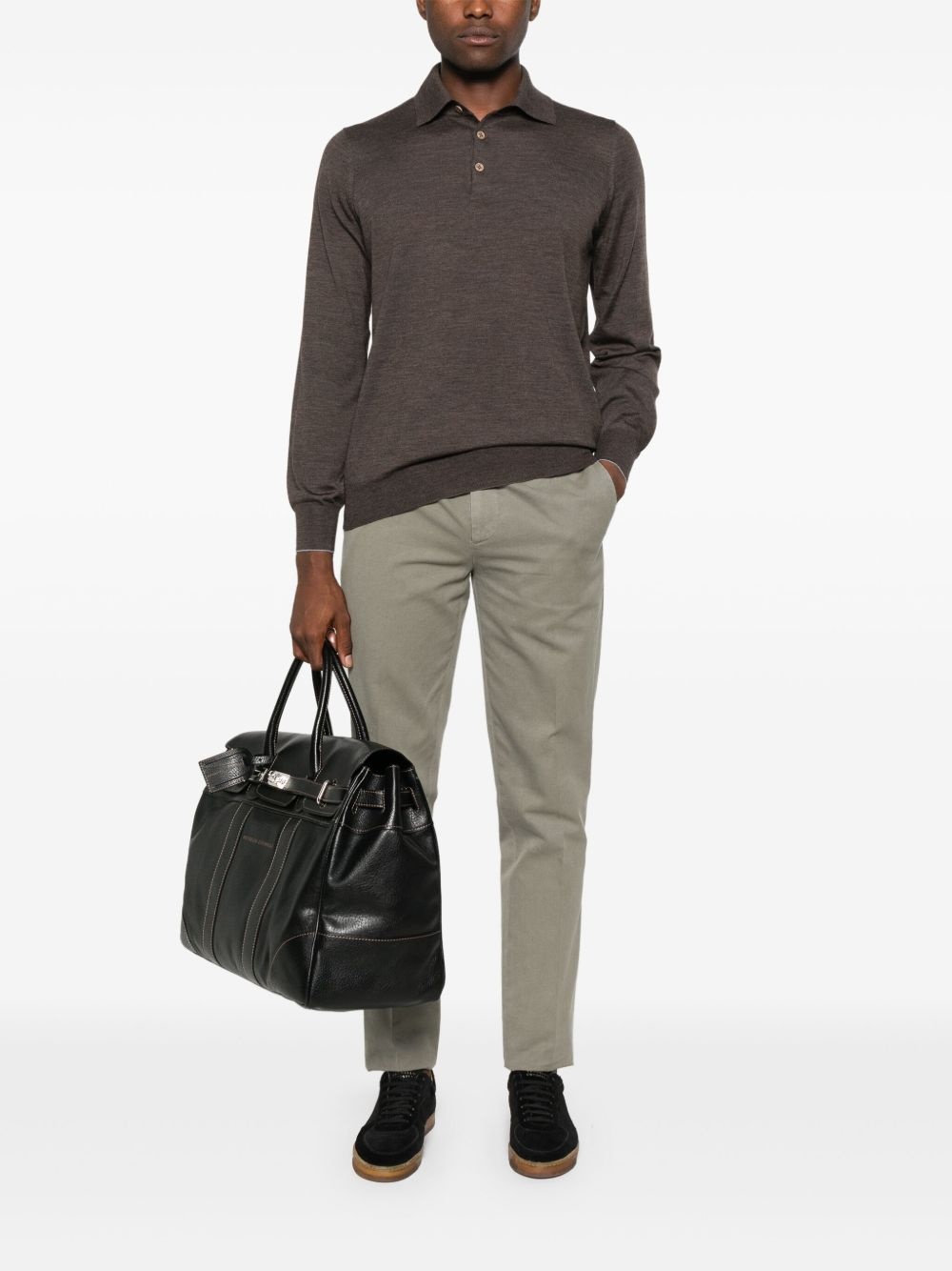 virgin wool-blend polo shirt - 2