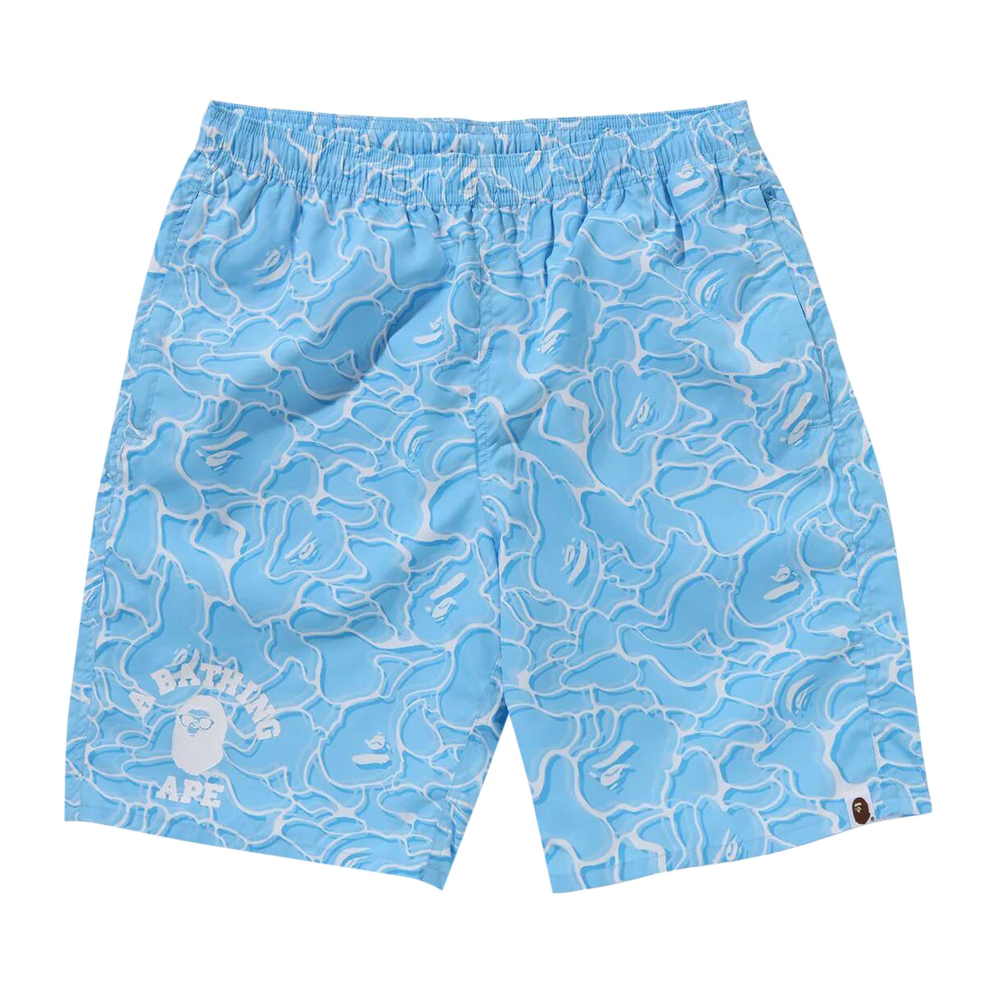 BAPE ABC Sea Surface Camo Beach Shorts 'Blue' - 1