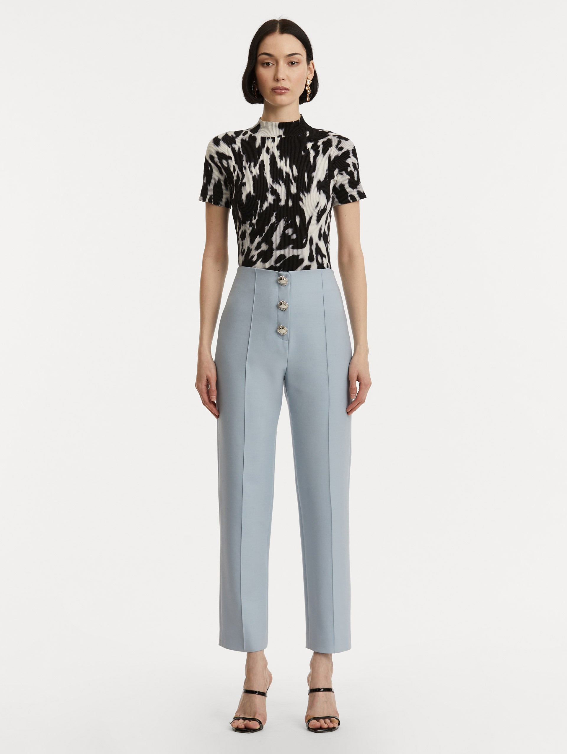 BUTTON-DETAILED WOOL PANT - 2