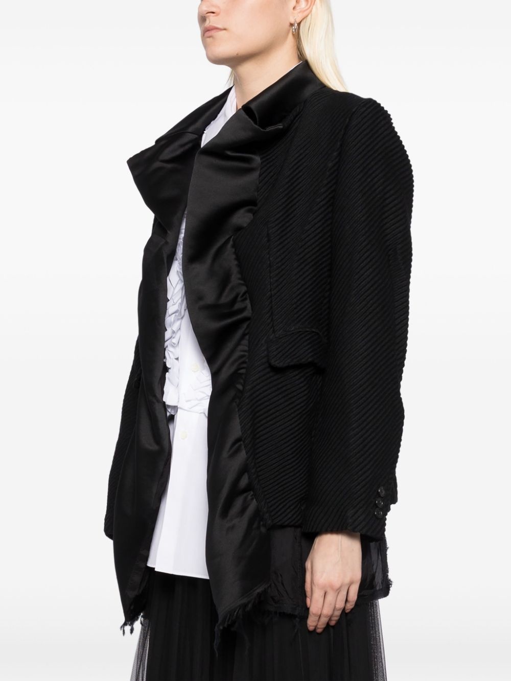 fringed-edge blazer - 3
