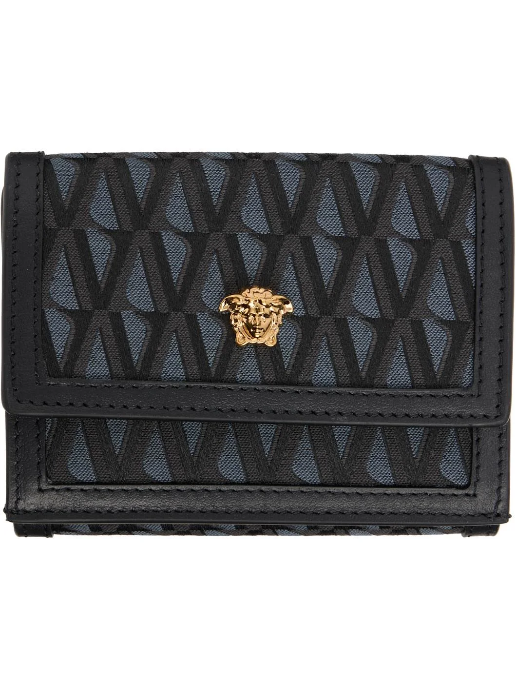 Black 'La Medusa' V Jacquard Wallet - 1