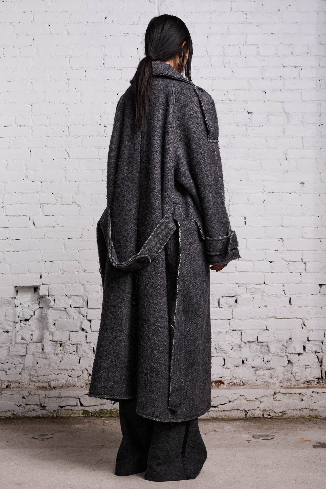 JUMBO MILITARY COAT - HEATHER GREY WOOL - 5