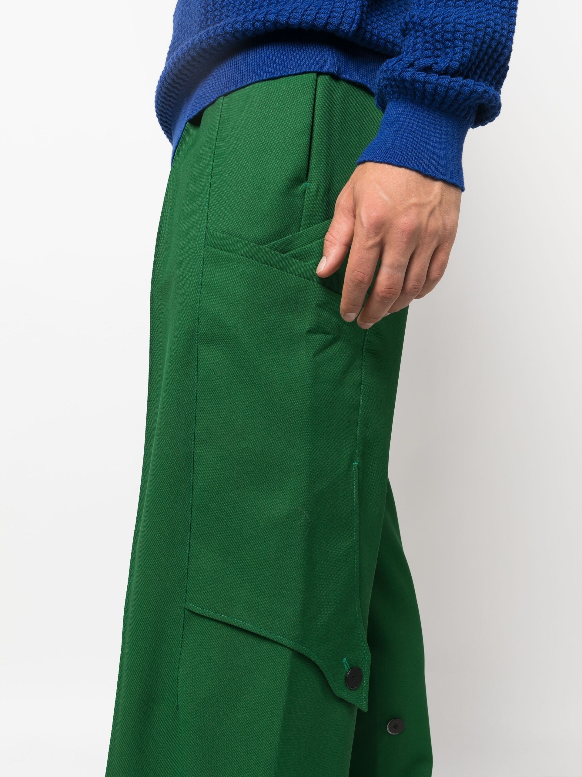 Kiko Kostadinov Green Megara Wool Trousers | brownsfashion 