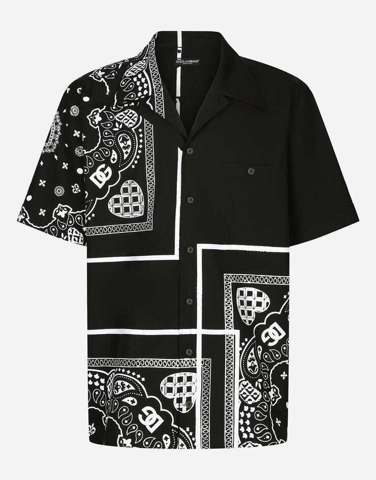 Bandanna-print cotton Hawaiian shirt - 1