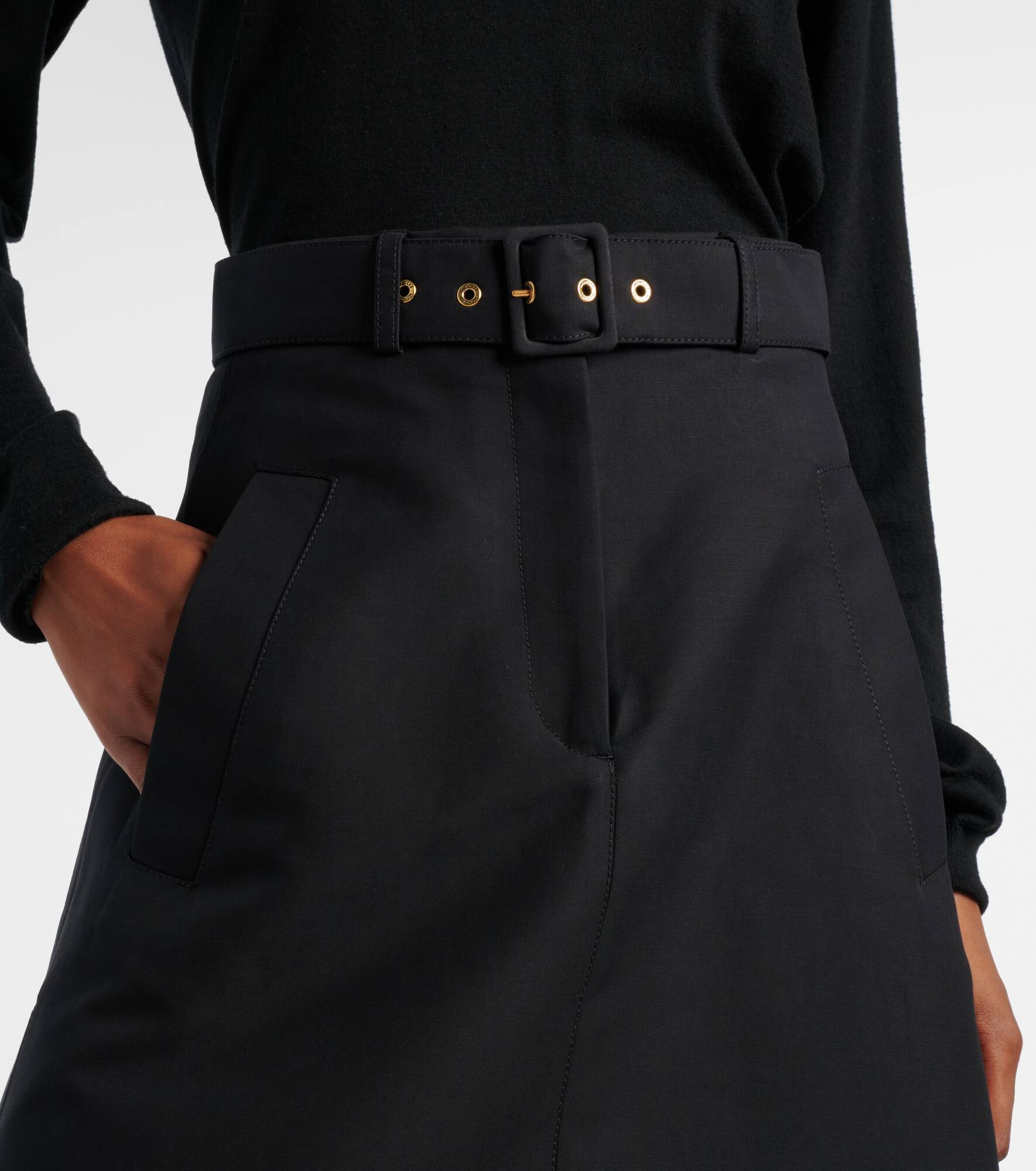 Cotton midi skirt - 4
