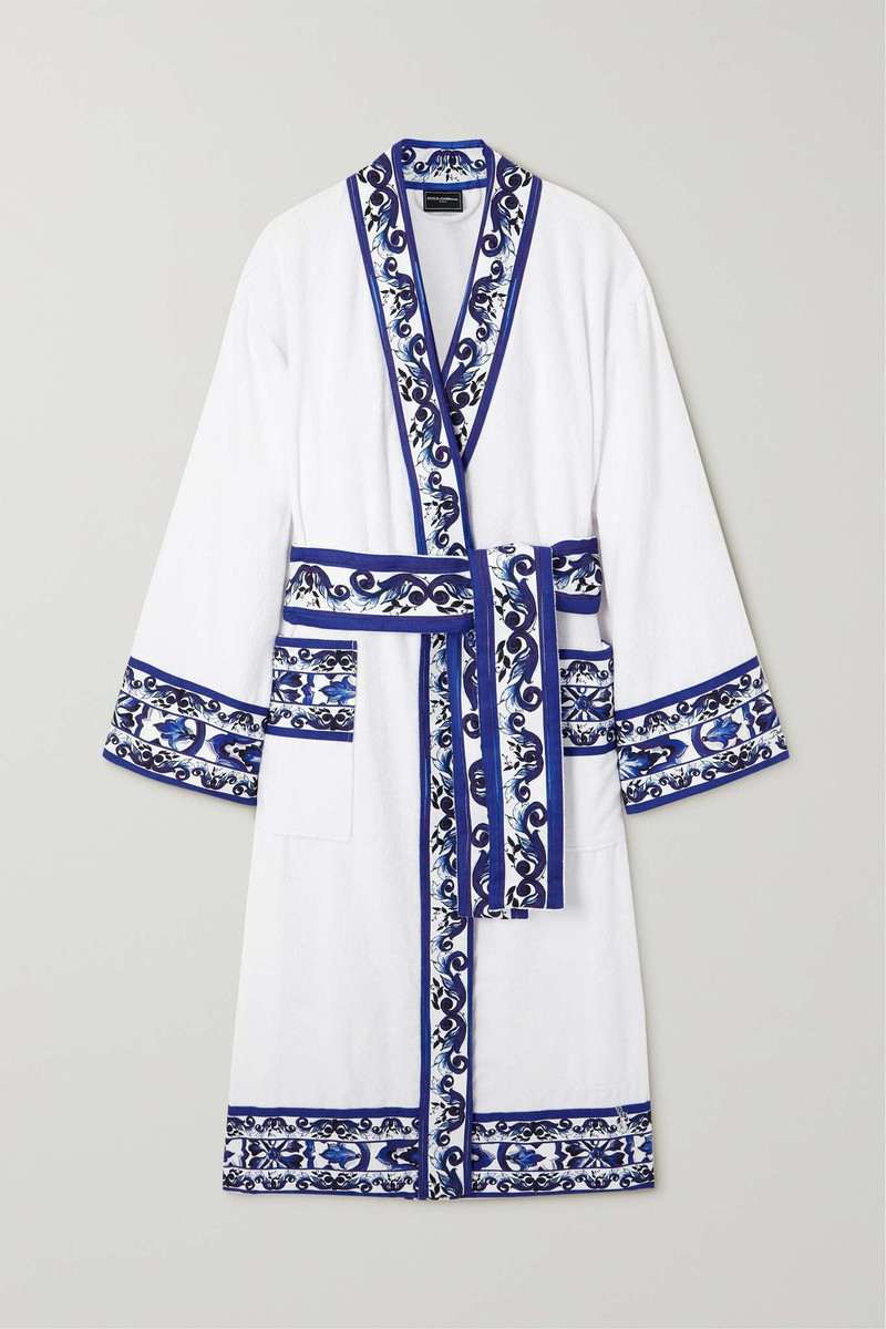 Printed cotton-terry robe 1