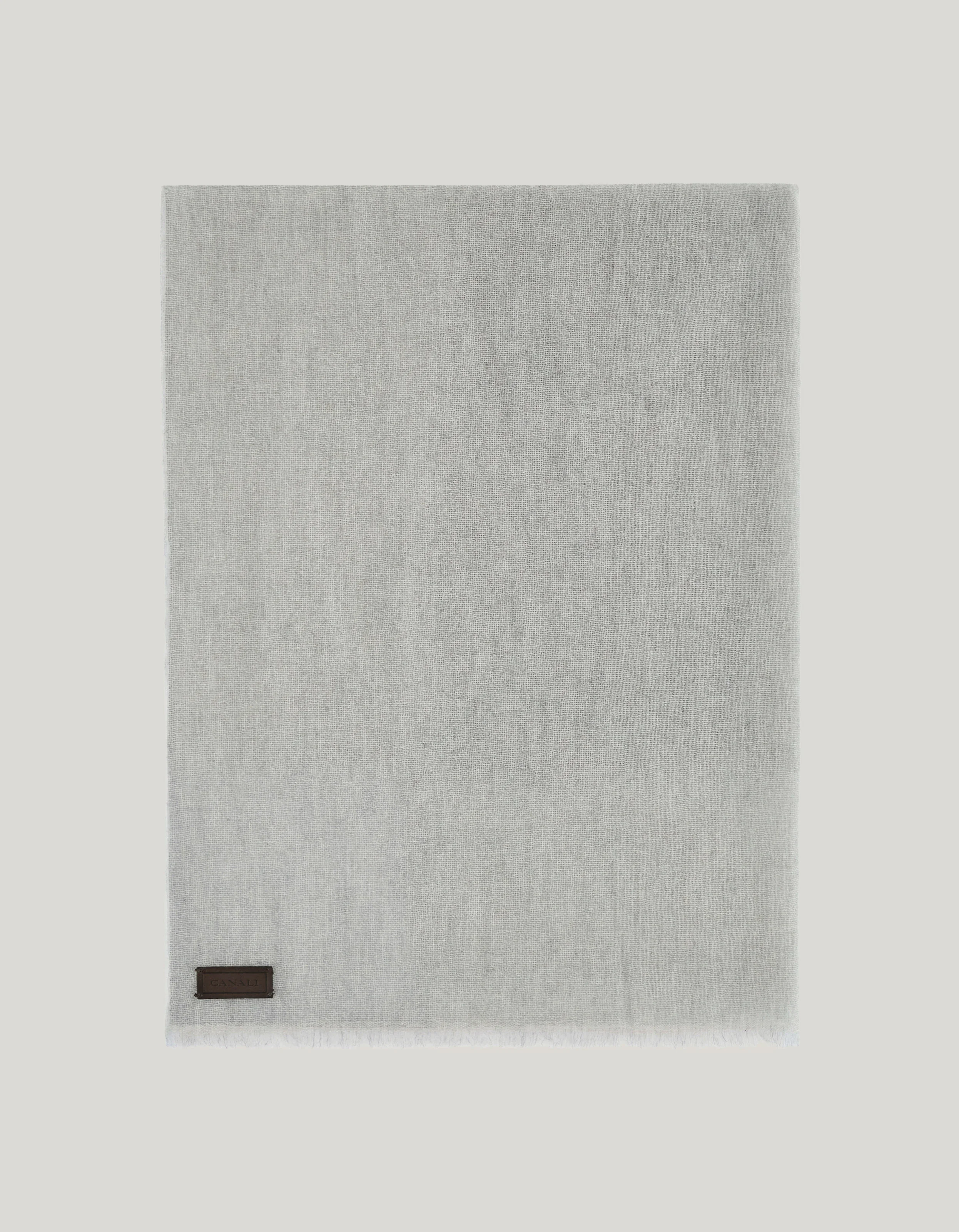 GREY CASHMERE SCARF - 1