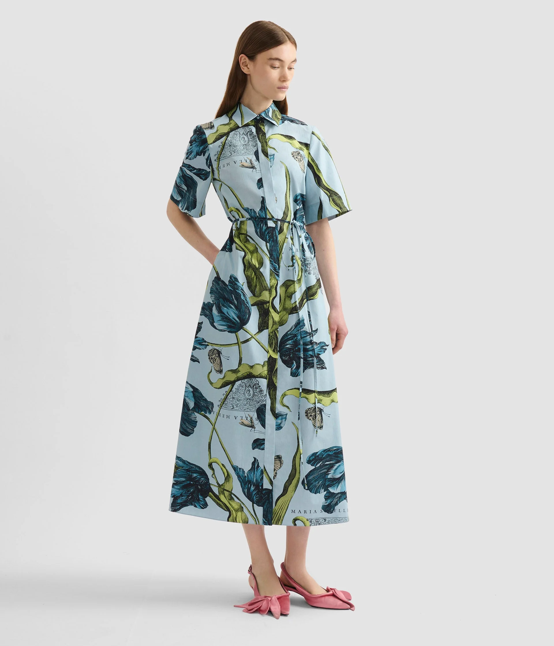 SHORT SLEEVE SHIRT DRESS - 1