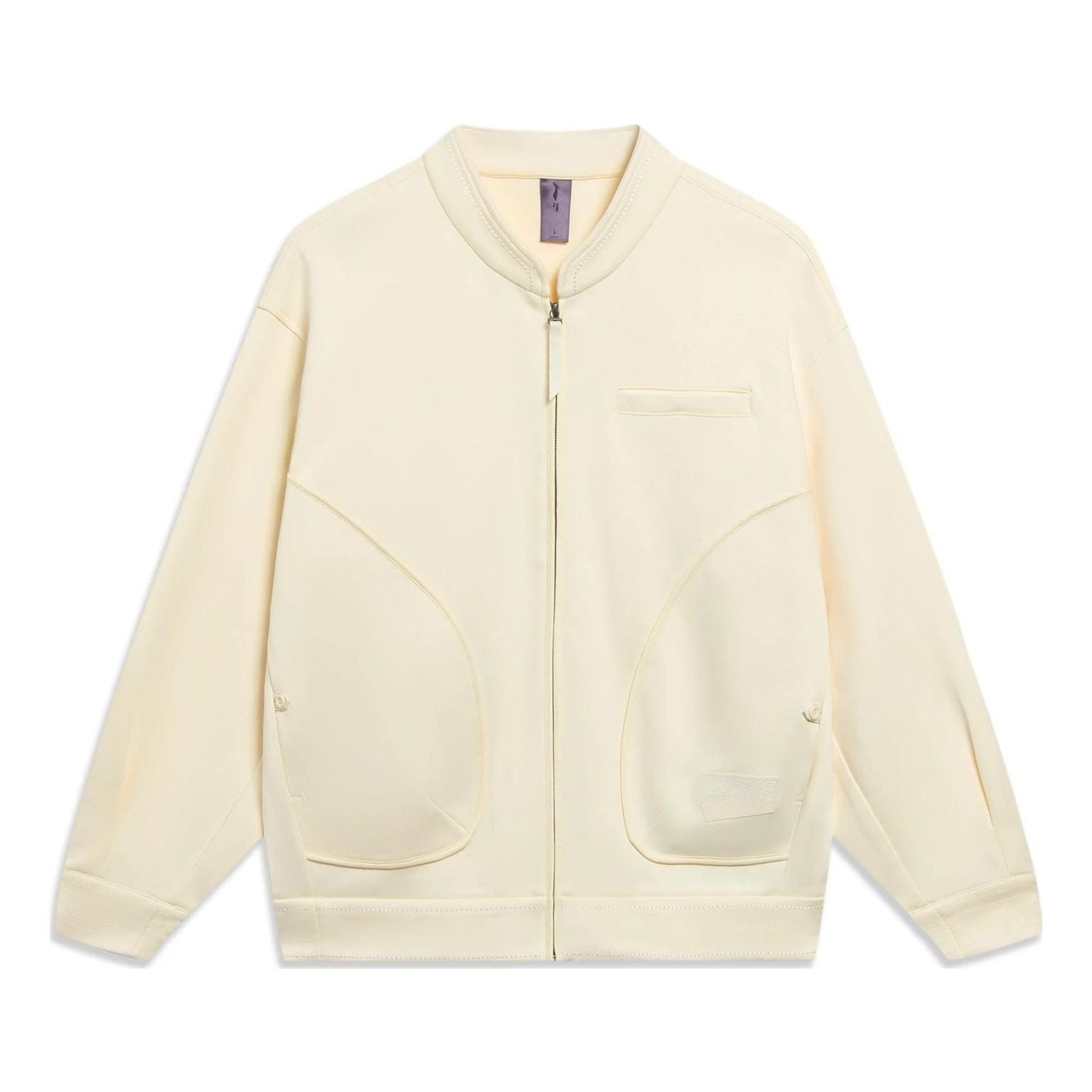 Li-Ning x Jackie Chan Knit Baseball Jacket 'Creamy White' AFDT113-3 - 1