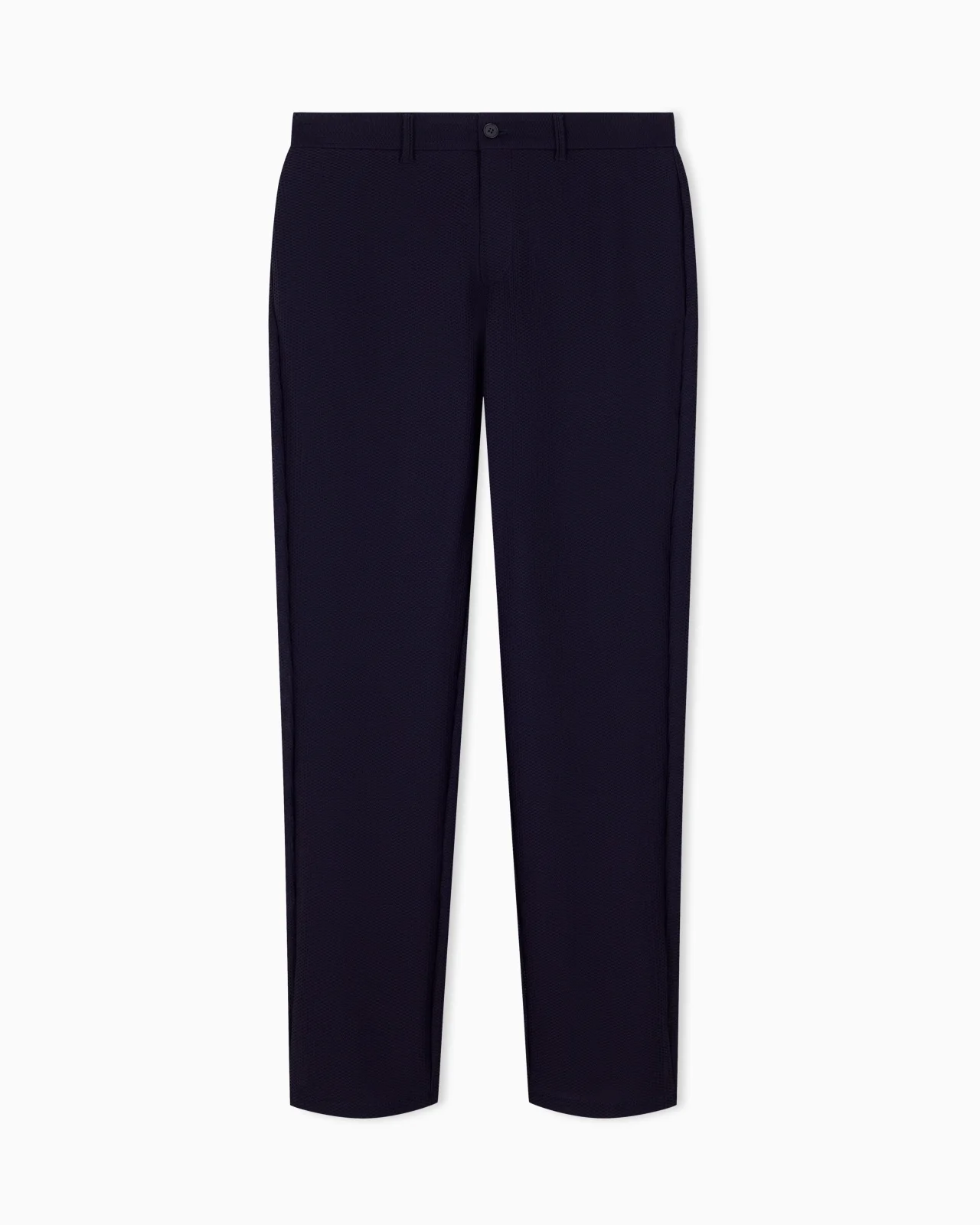 FLAT FRONT TROUSERS IN A TECHNICAL HONEYCOMB FABRIC - 1
