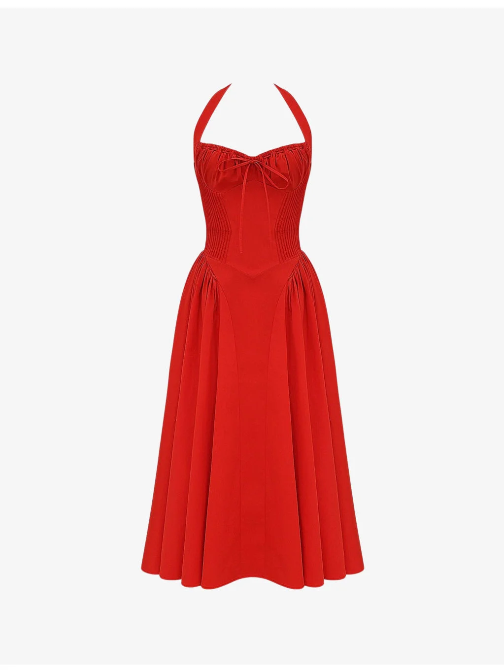 Adabella flower-pint cotton-blend midi dress - 1