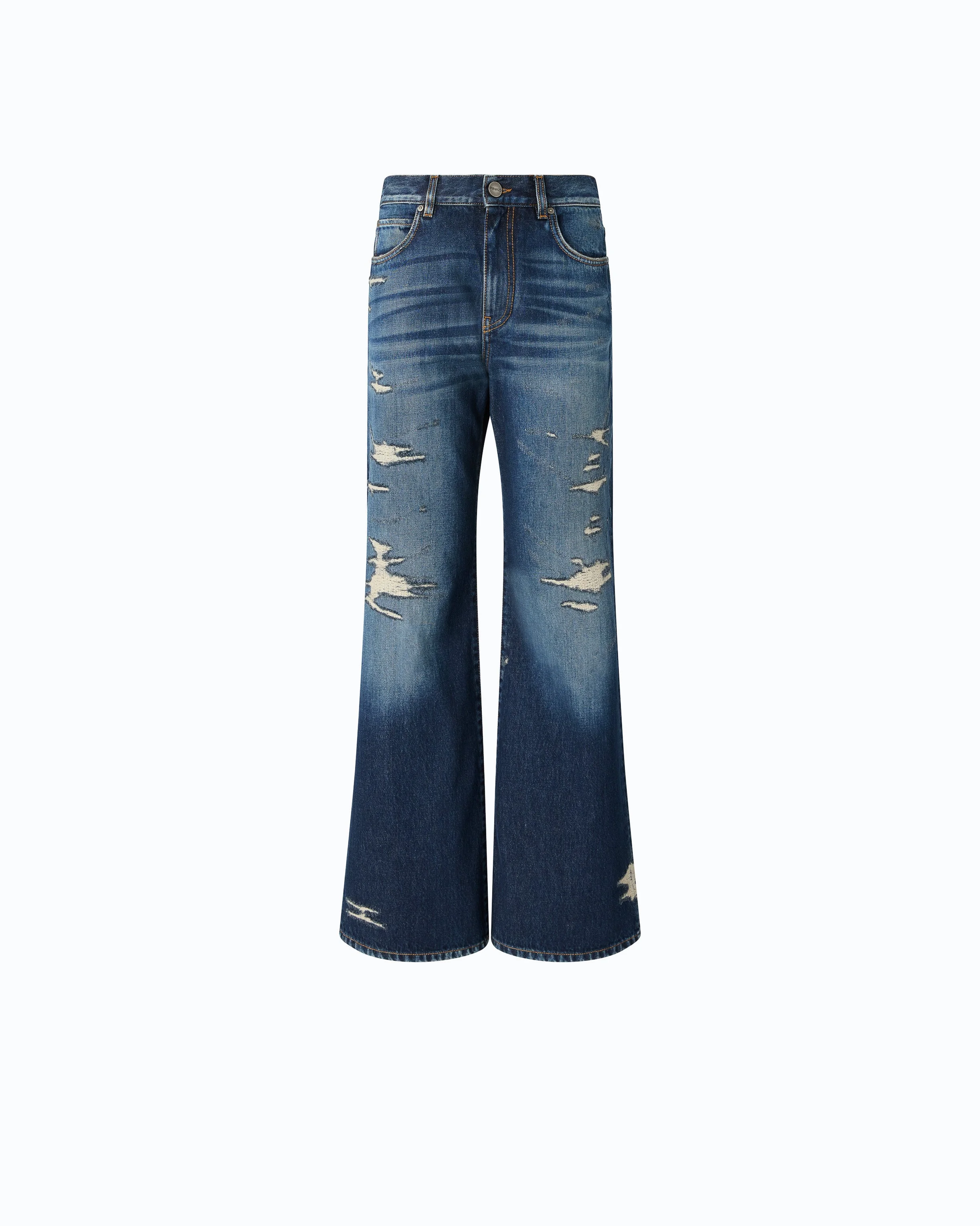 WIDE-LEG JEANS WITH RIPS - 1