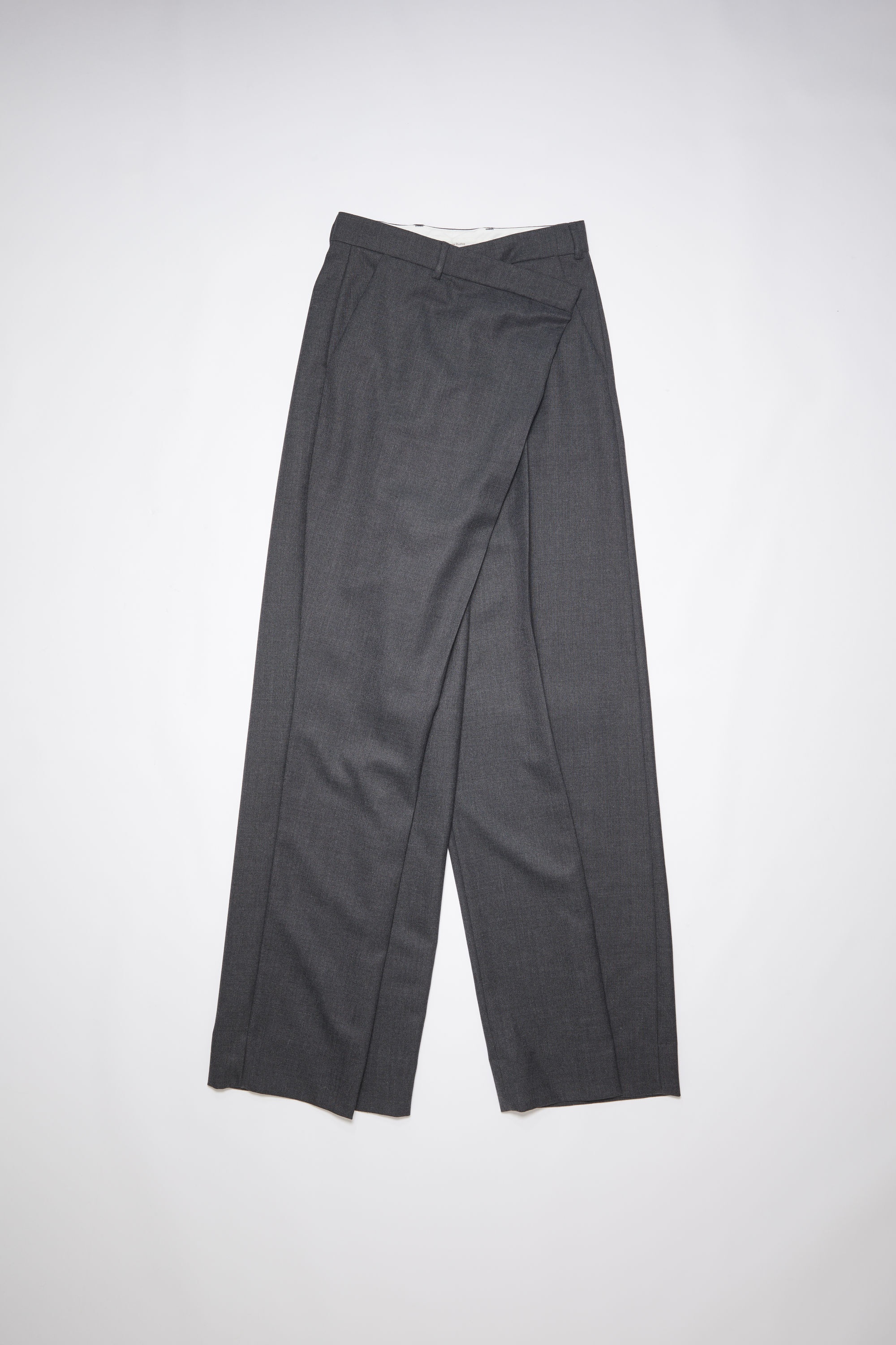 Tailored wrap trousers - Grey - 1