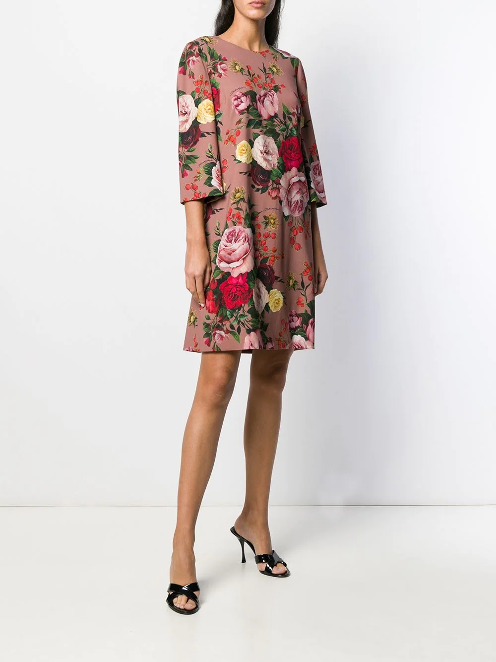 floral print shift dress - 3