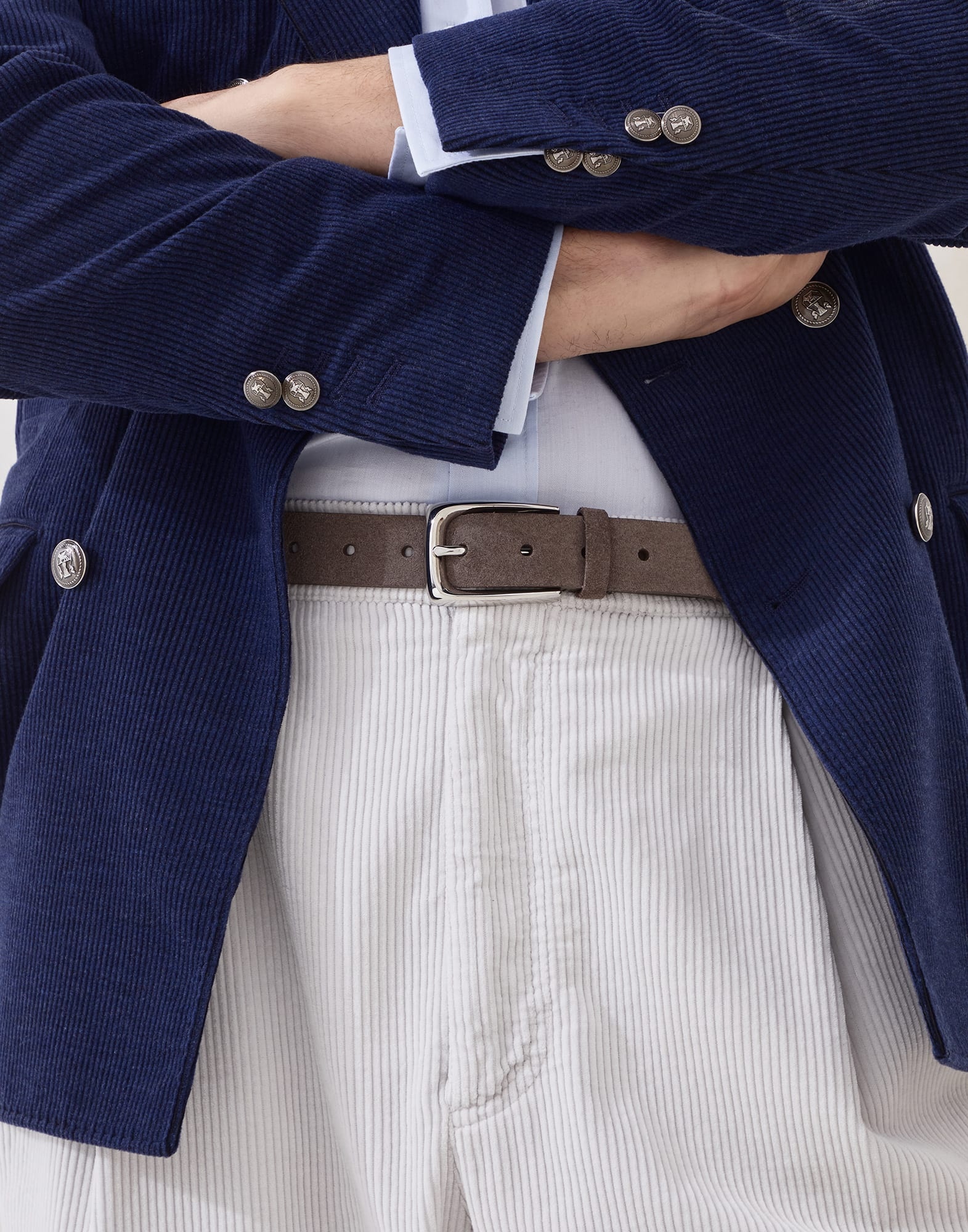Braided reversed leather belt - 3