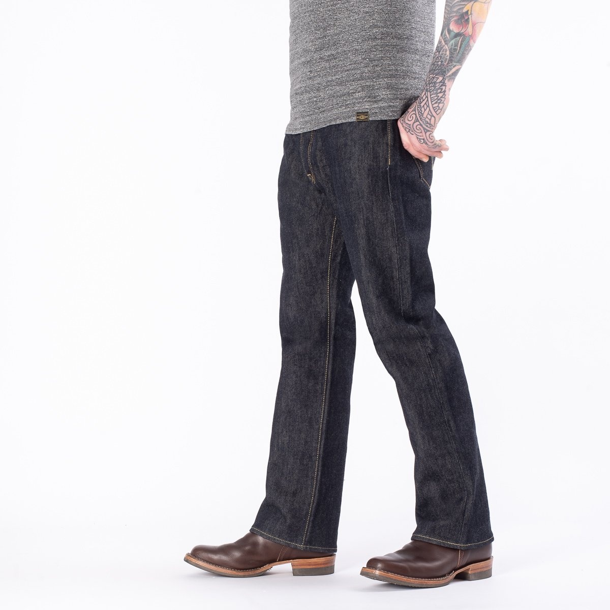 IH-634S 21oz Selvedge Denim Straight Cut Jeans - Indigo - 3
