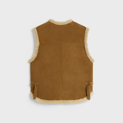 CELINE sleeveless vest in curly shearling outlook