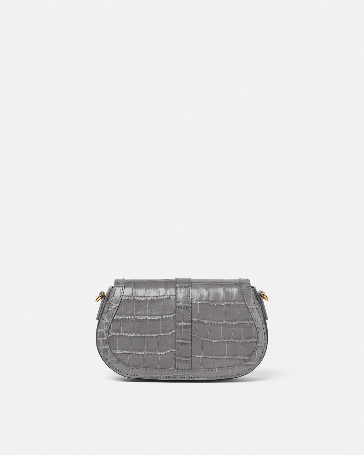 Croc-Effect Greca Goddess Shoulder Bag - 7