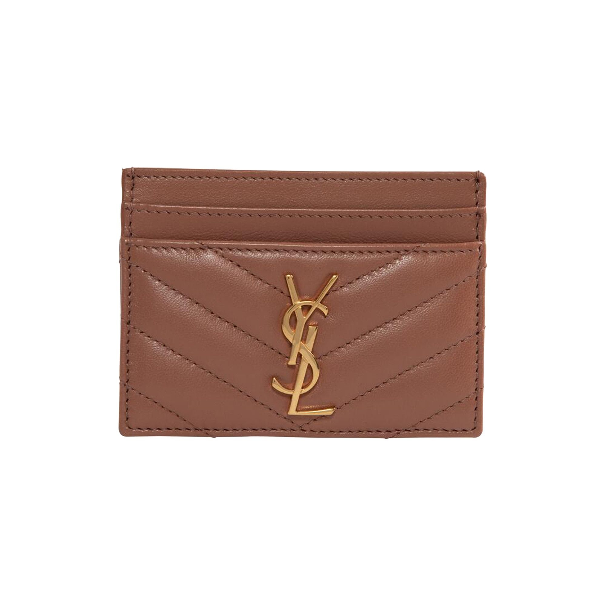 Saint Laurent Cassandre Matelassé Card Case 'Coral Paradise' - 1