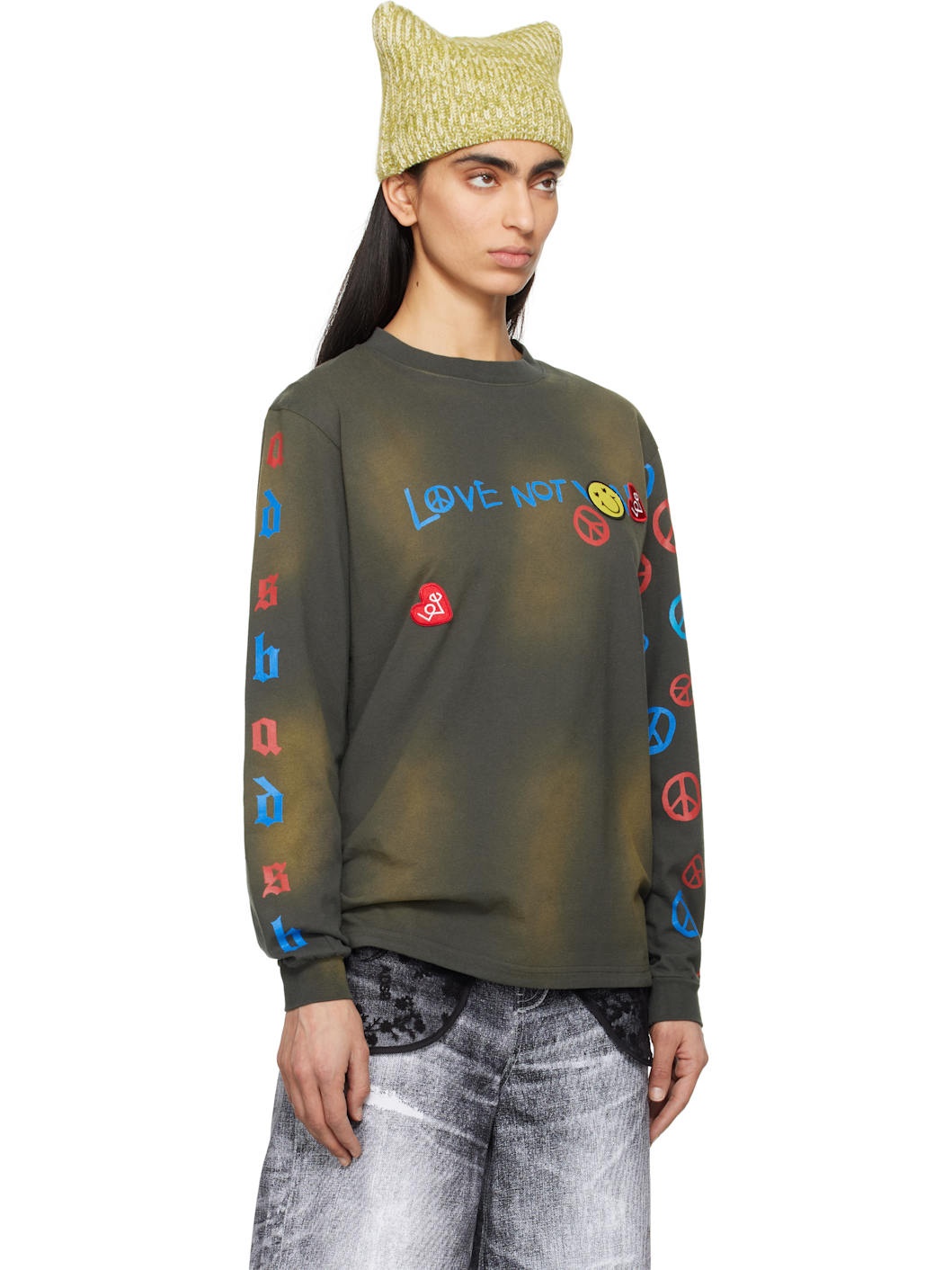 Gray 'Love' Long Sleeve T-shirt - 2
