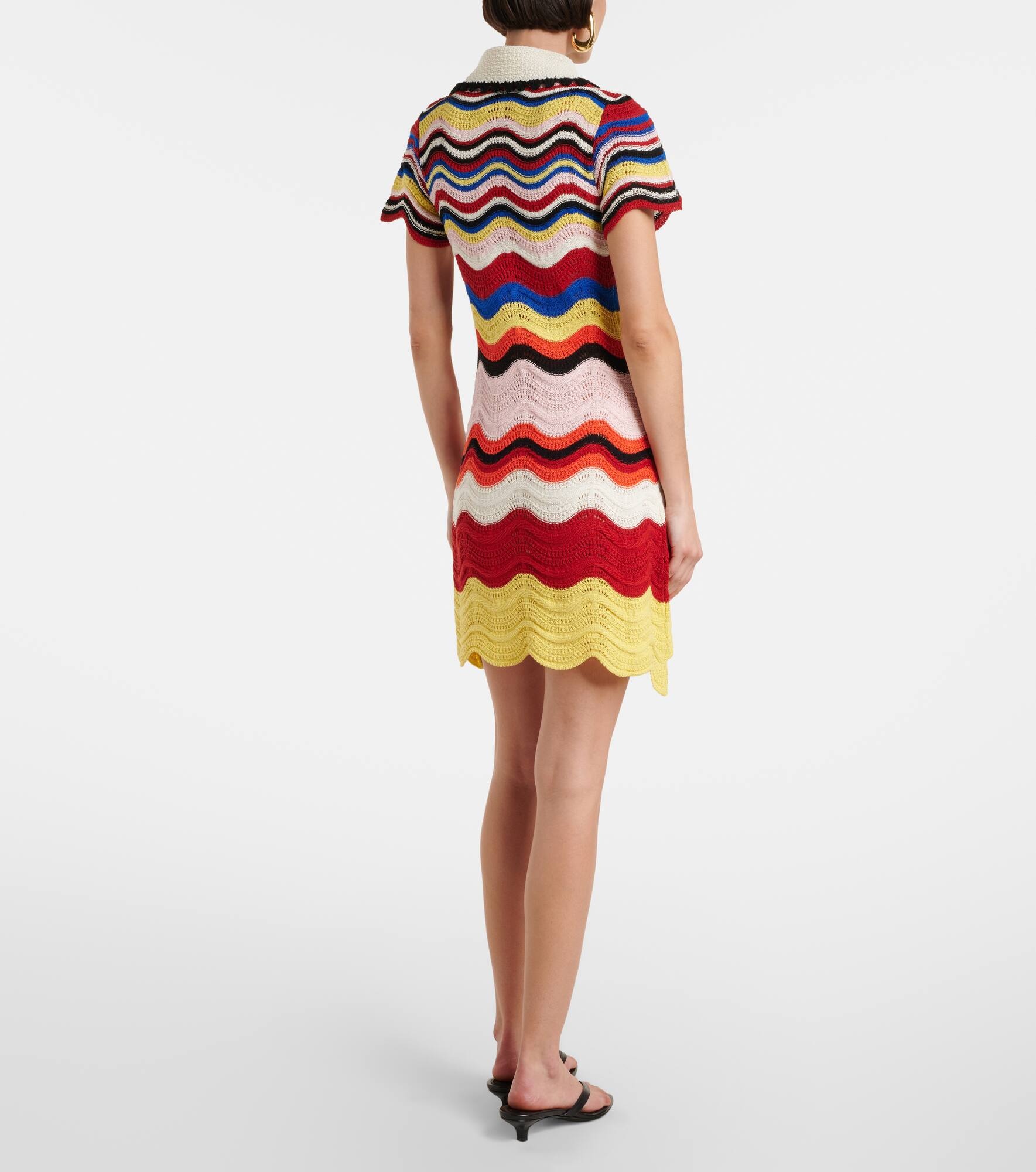 Chevron crochet cotton polo dress - 3