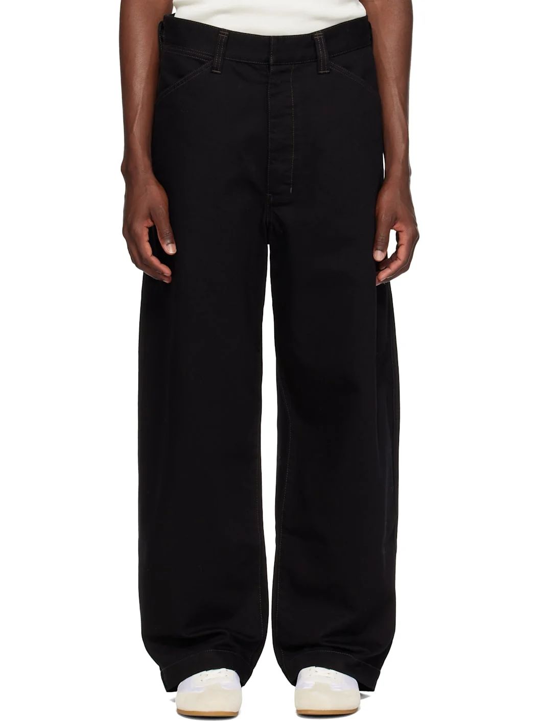 Black Oversized Workwear Jeans - 1