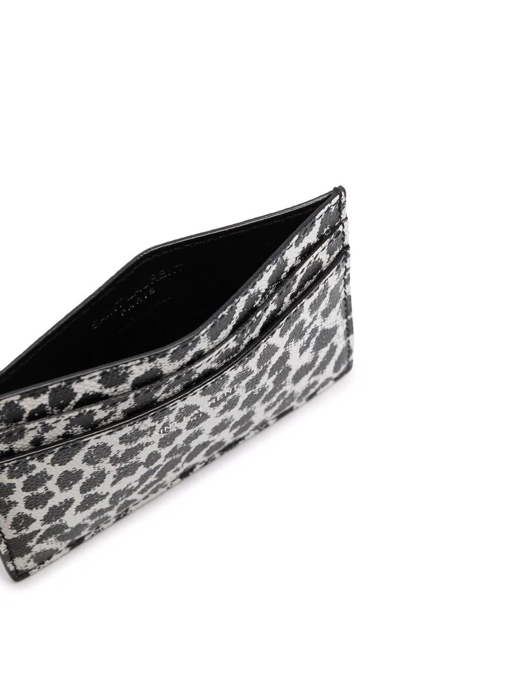 leopard-print leather cardholder - 3