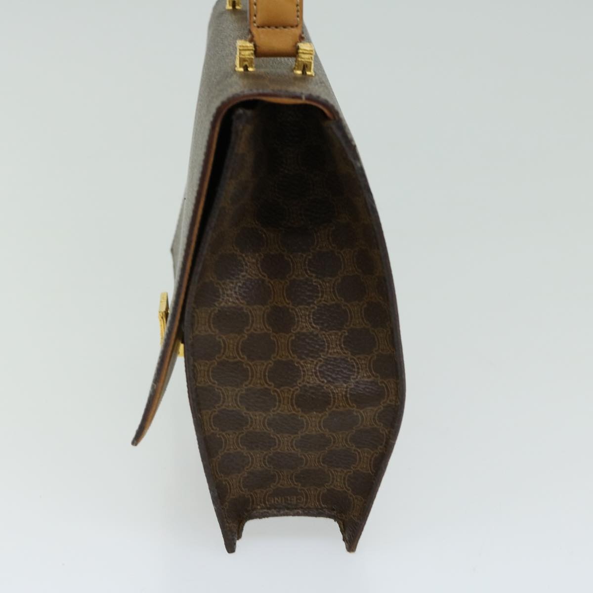 CELINE Macadam Canvas Hand Bag Pvc Brown - 4