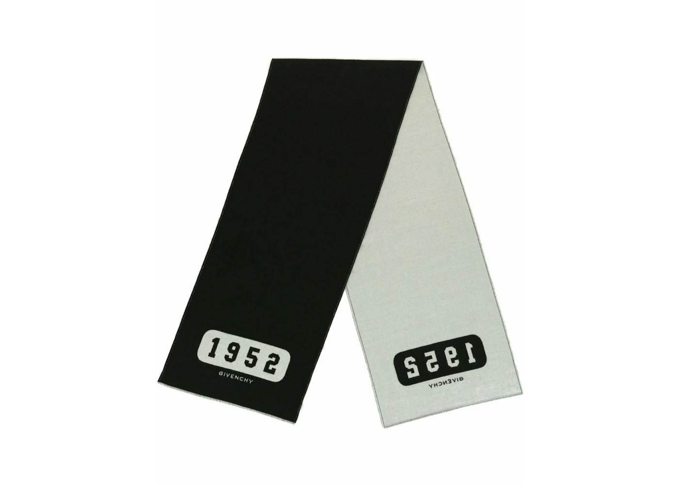 Givenchy Wool College Scarf Black/White - 5