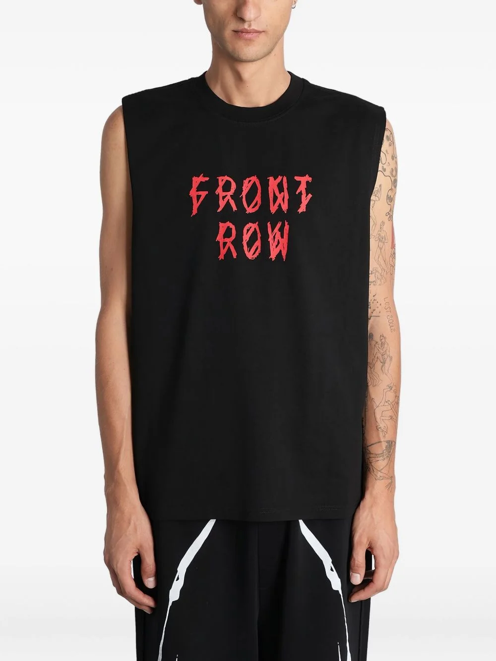 print sleeveless vest - 1