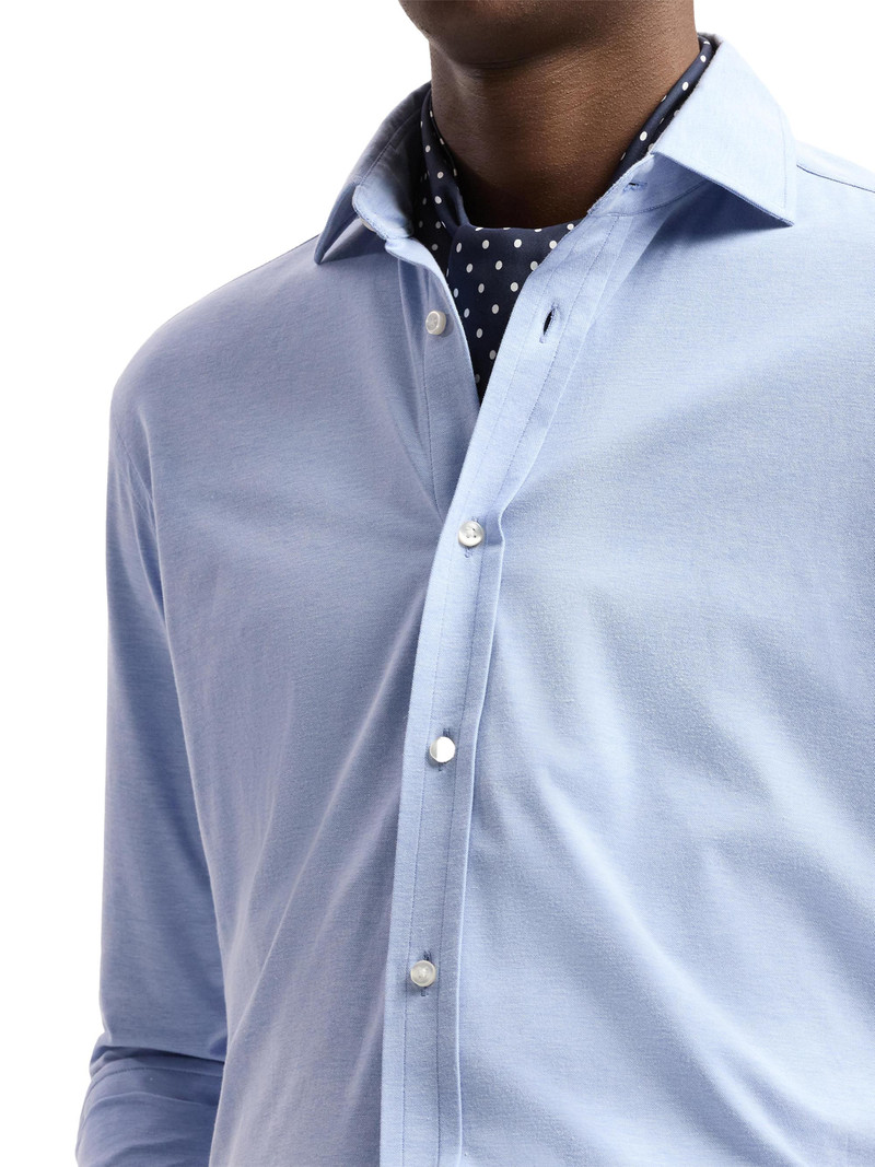 Men's Aston Cotton-Blend Button-Front Shirt - Blue 6