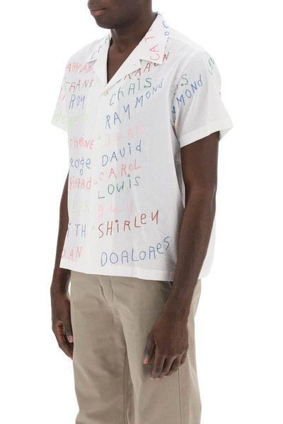 BODE FAMILIAL BOWLING SHIRT WITH LETTERING EMBROIDERIES outlook