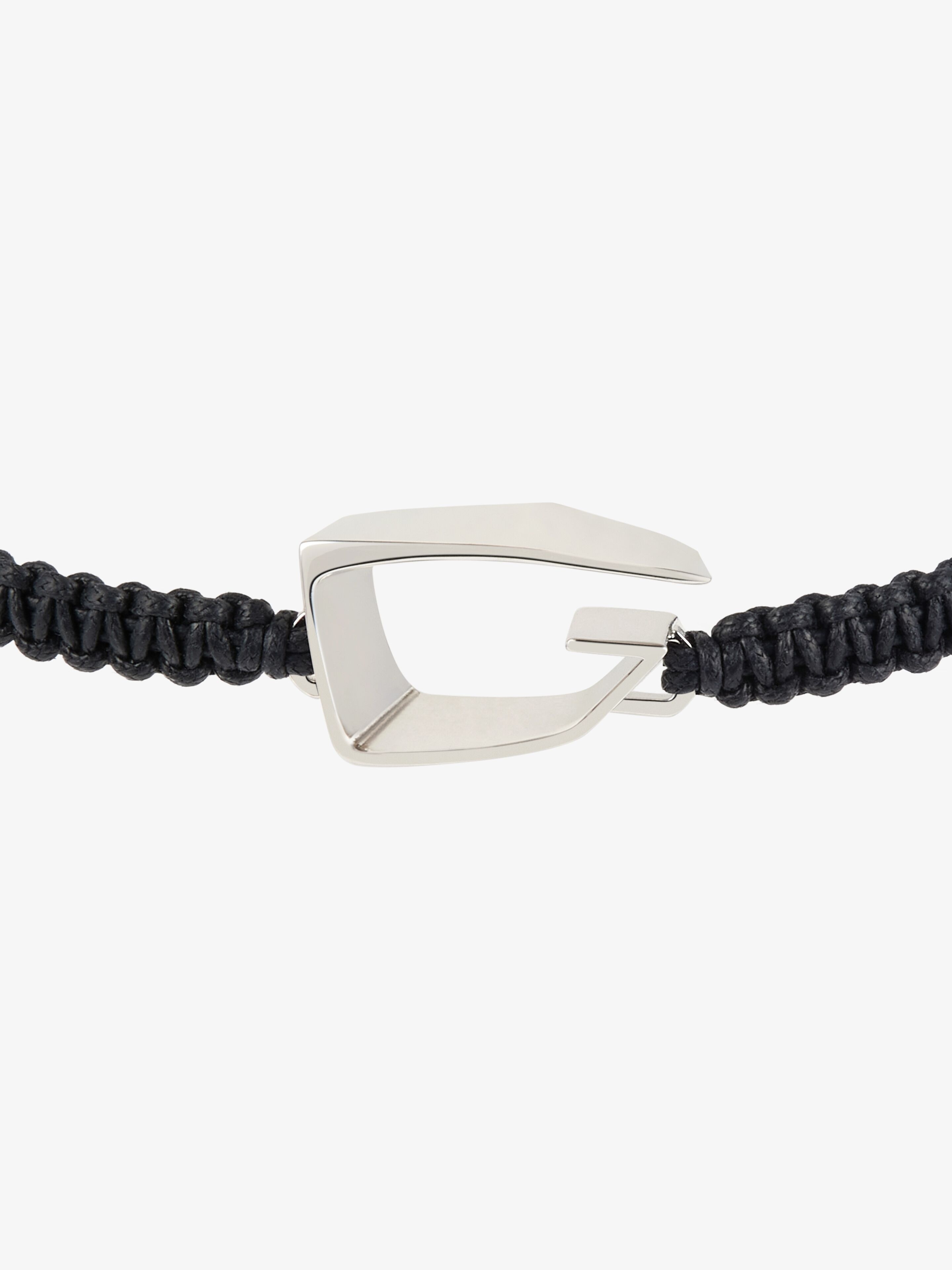 GIV CUT BRACELET IN WOVEN COTTON AND METAL - 4
