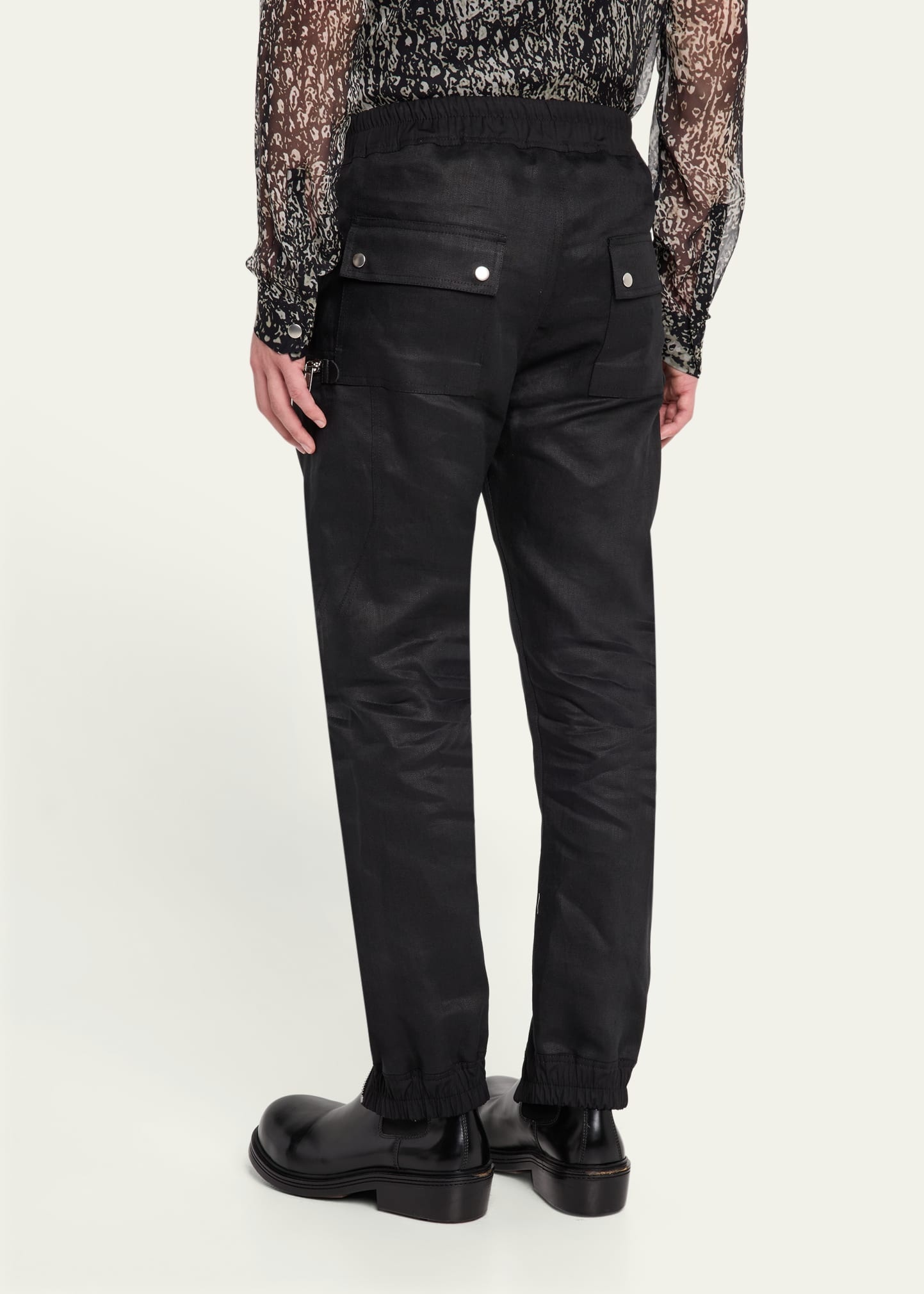 Men's Coated Linen Twill Bauhaus Cargo Pants - 3