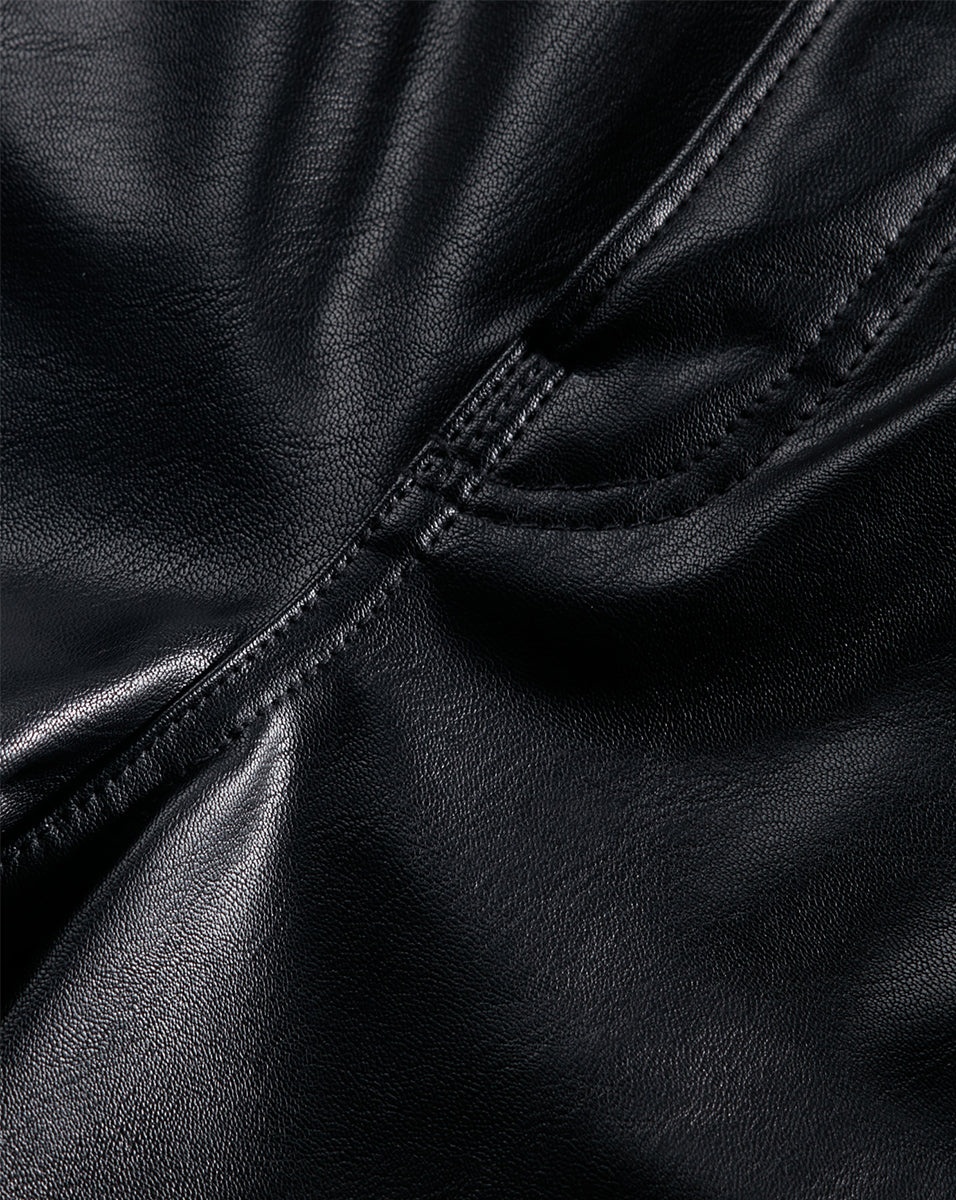 DEBBIE SKINNY VEGAN LEATHER PANT - 4